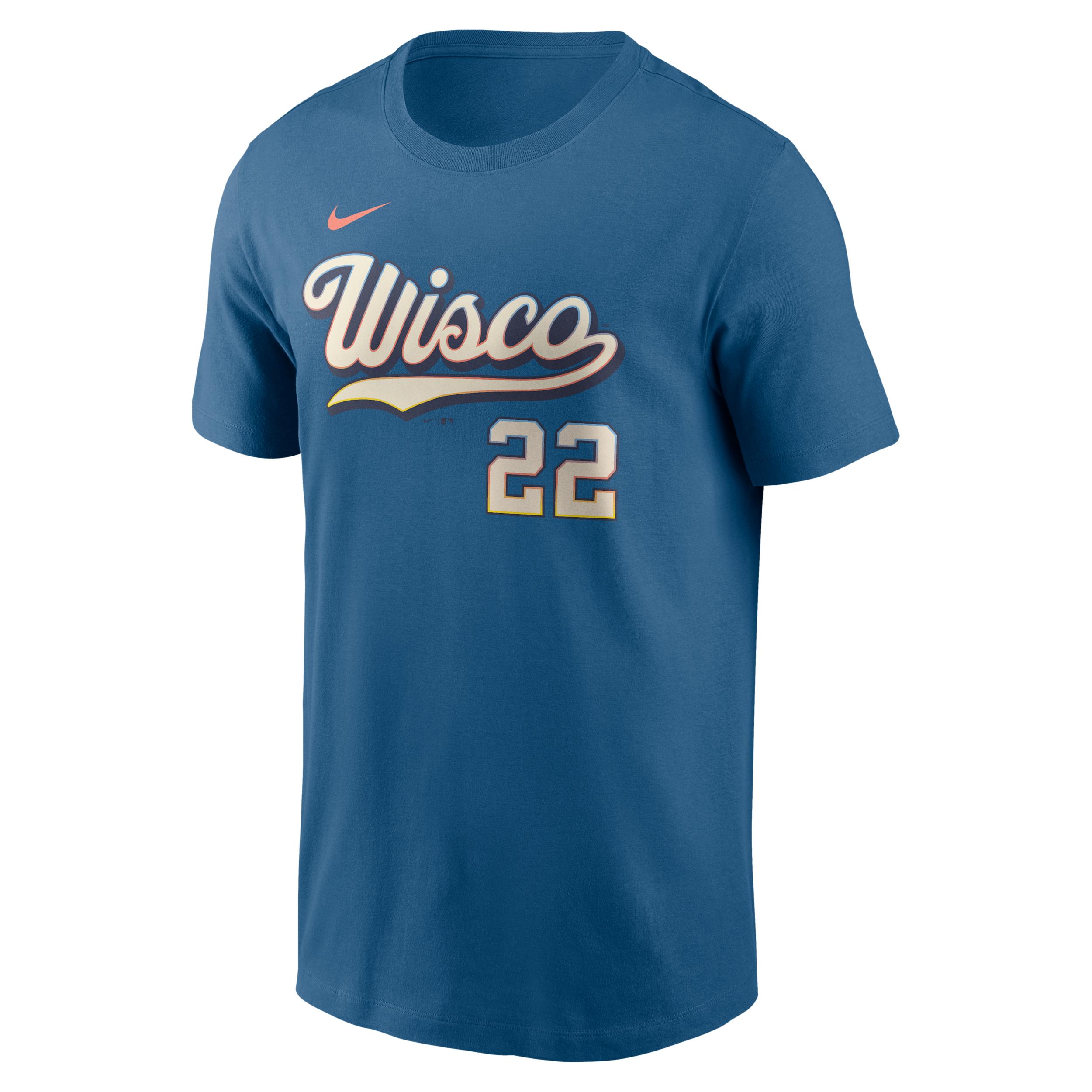 Christian Yelich Milwaukee Brewers City Connect Nike Men's MLB T-Shirt by NIKE