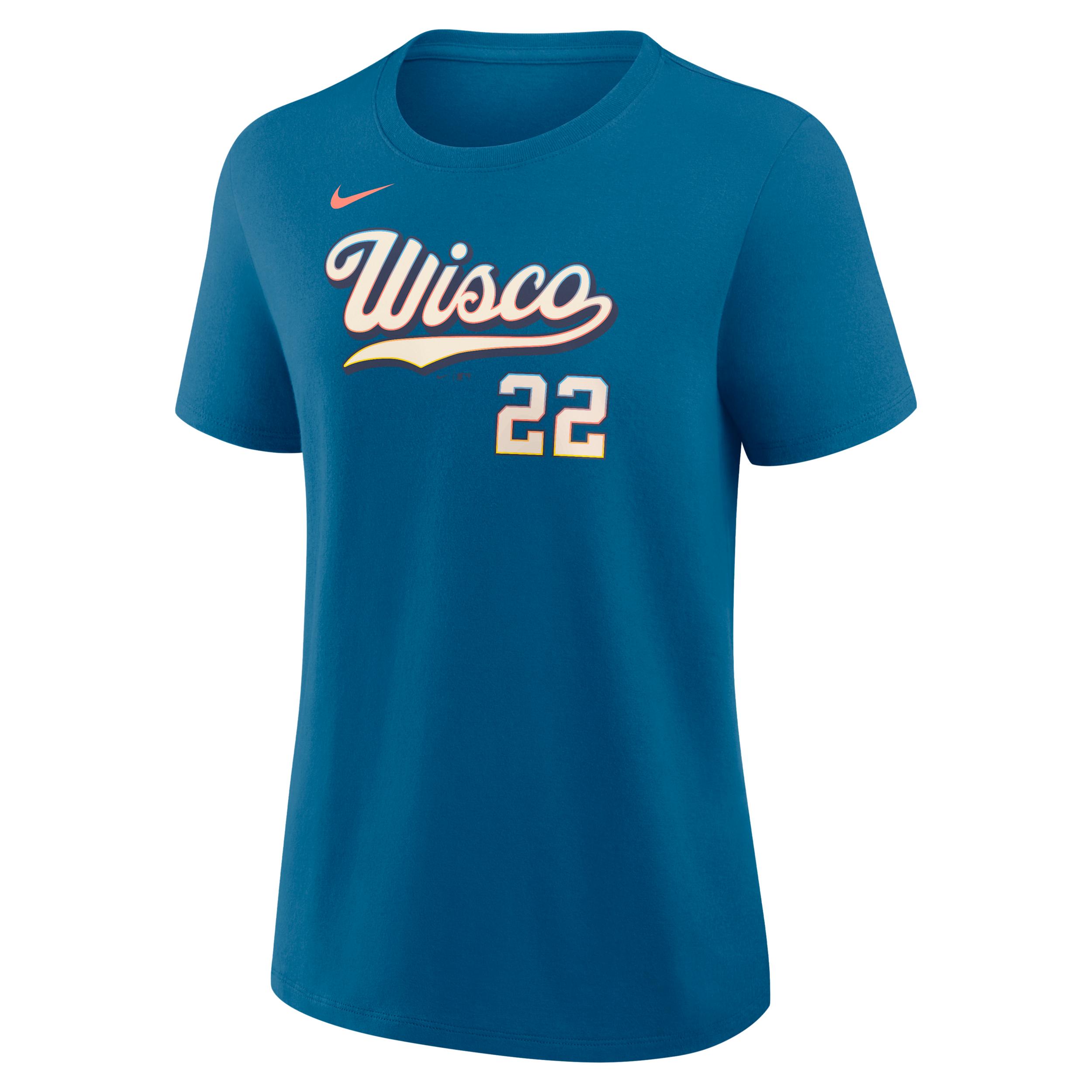 Christian Yelich Milwaukee Brewers City Connect Nike Women's MLB T-Shirt by NIKE