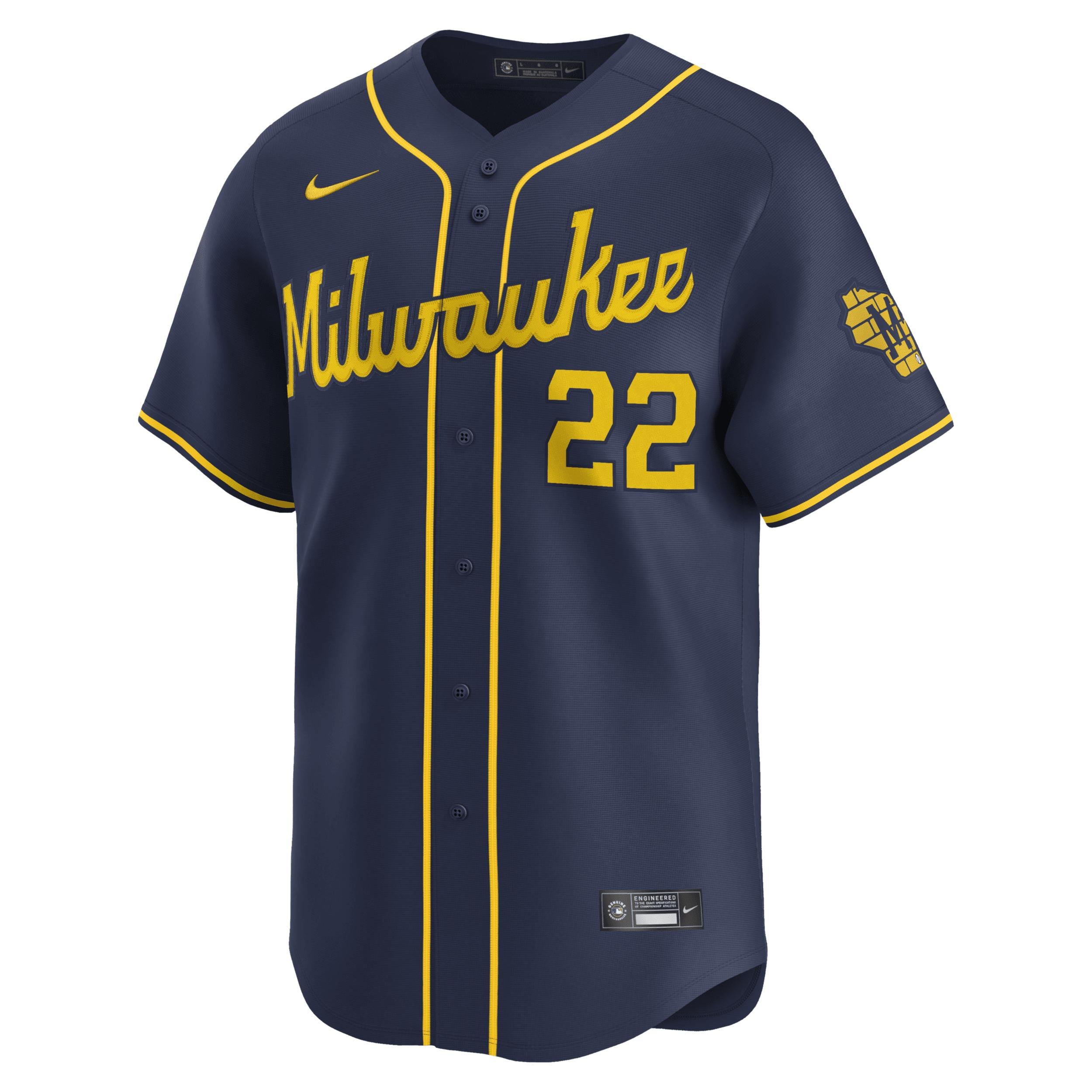 Christian Yelich Milwaukee Brewers Nike Men's Dri-FIT ADV MLB Limited Jersey by NIKE