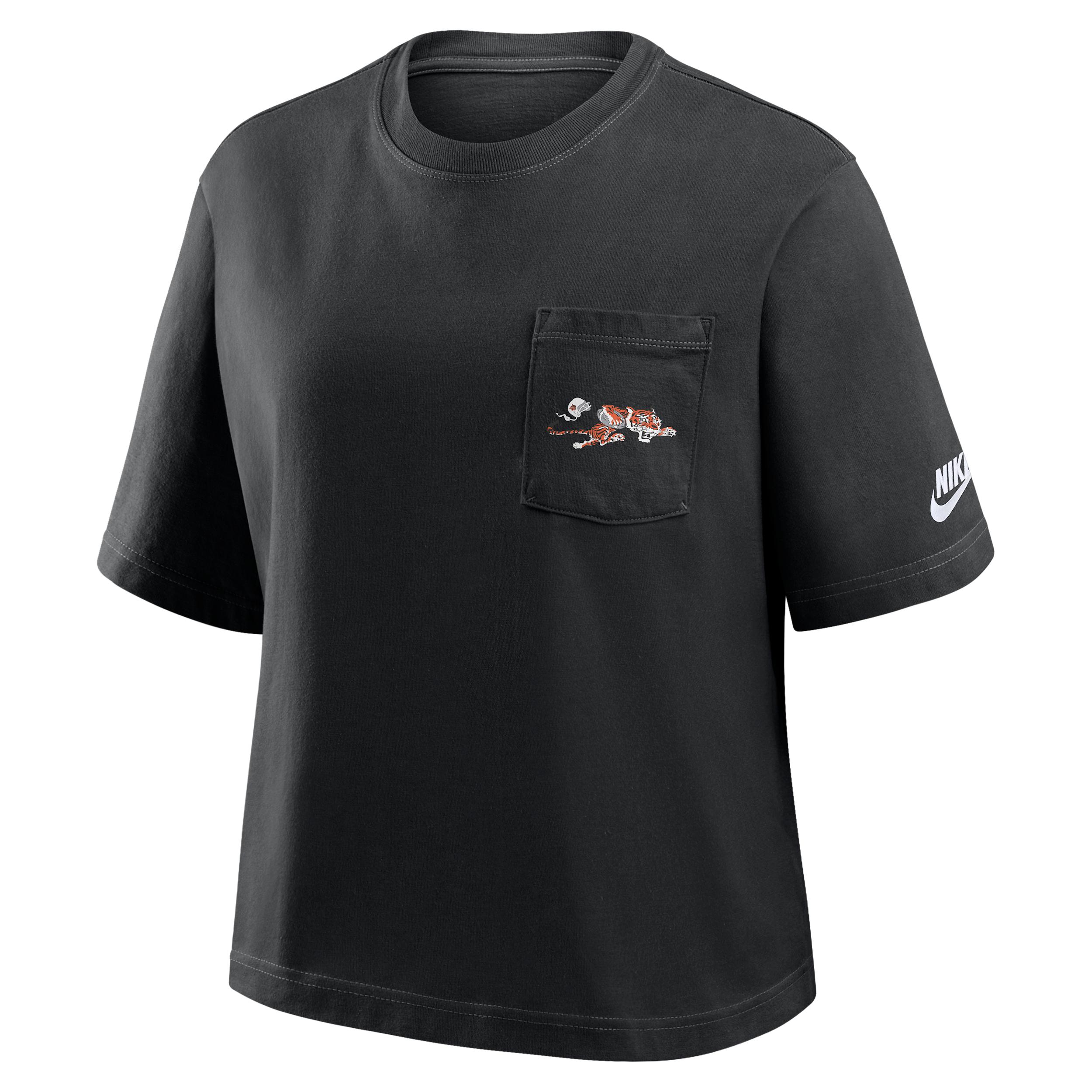 Cincinnati Bengals Rewind Pocket Boxy Nike Women's NFL T-Shirt by NIKE