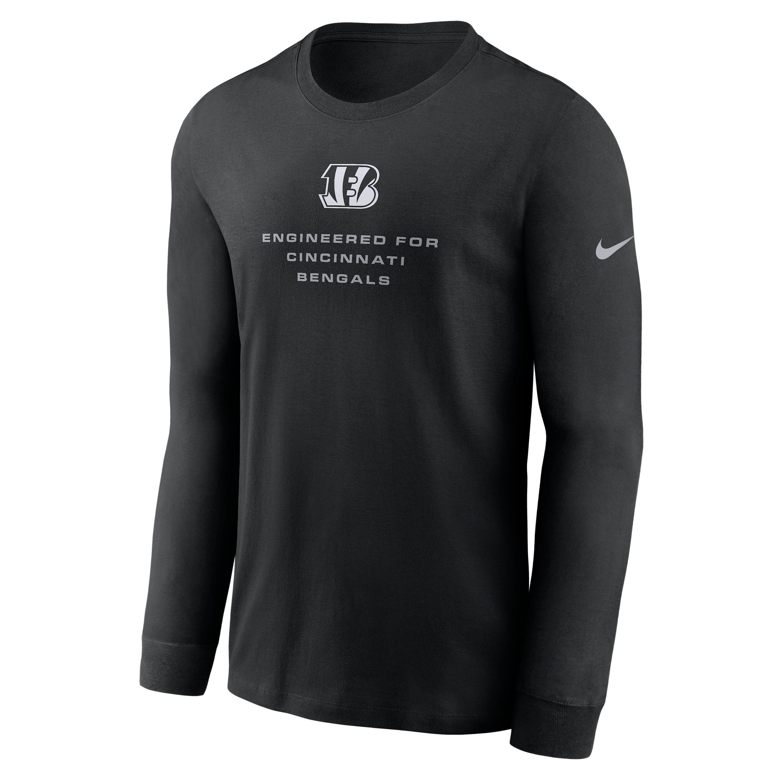 Cincinnati Bengals Team Issue Nike Men's Dri-FIT NFL Long-Sleeve T-Shirt by NIKE