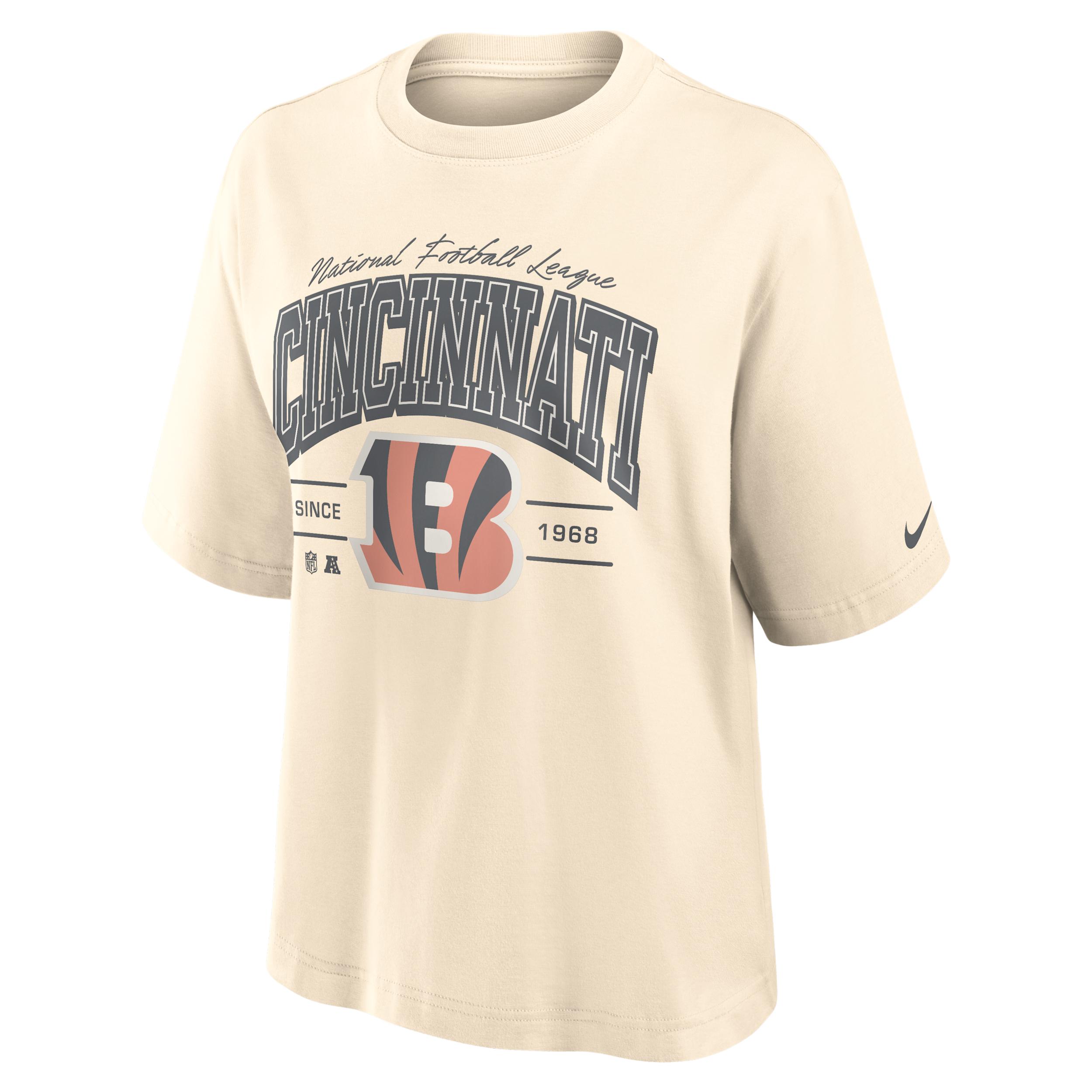 Cincinnati Bengals Vintage Mod Boxy Nike Women's NFL T-Shirt by NIKE