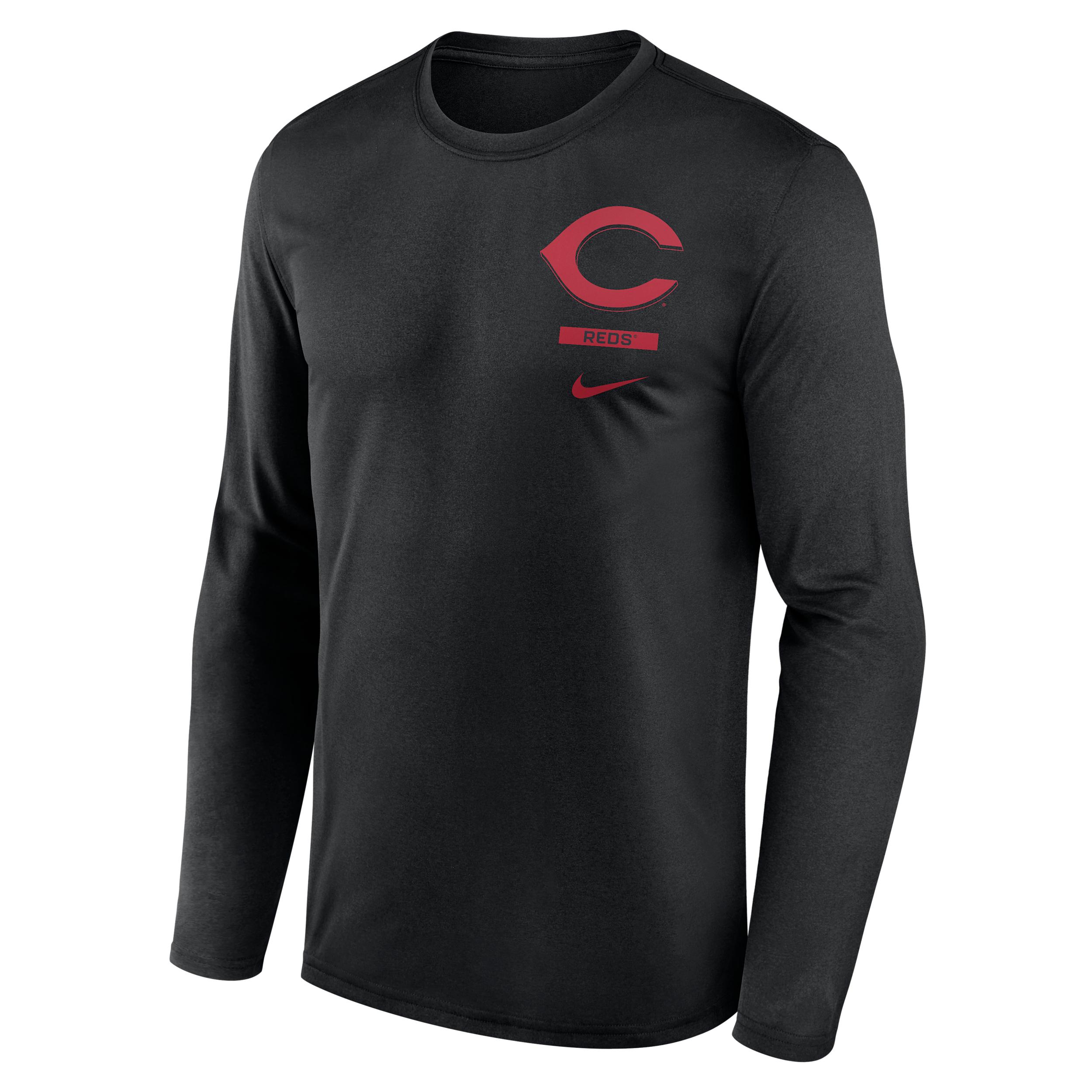 Cincinnati Reds 2-Hit Legend Nike Men's Dri-FIT MLB Long-Sleeve T-Shirt by NIKE
