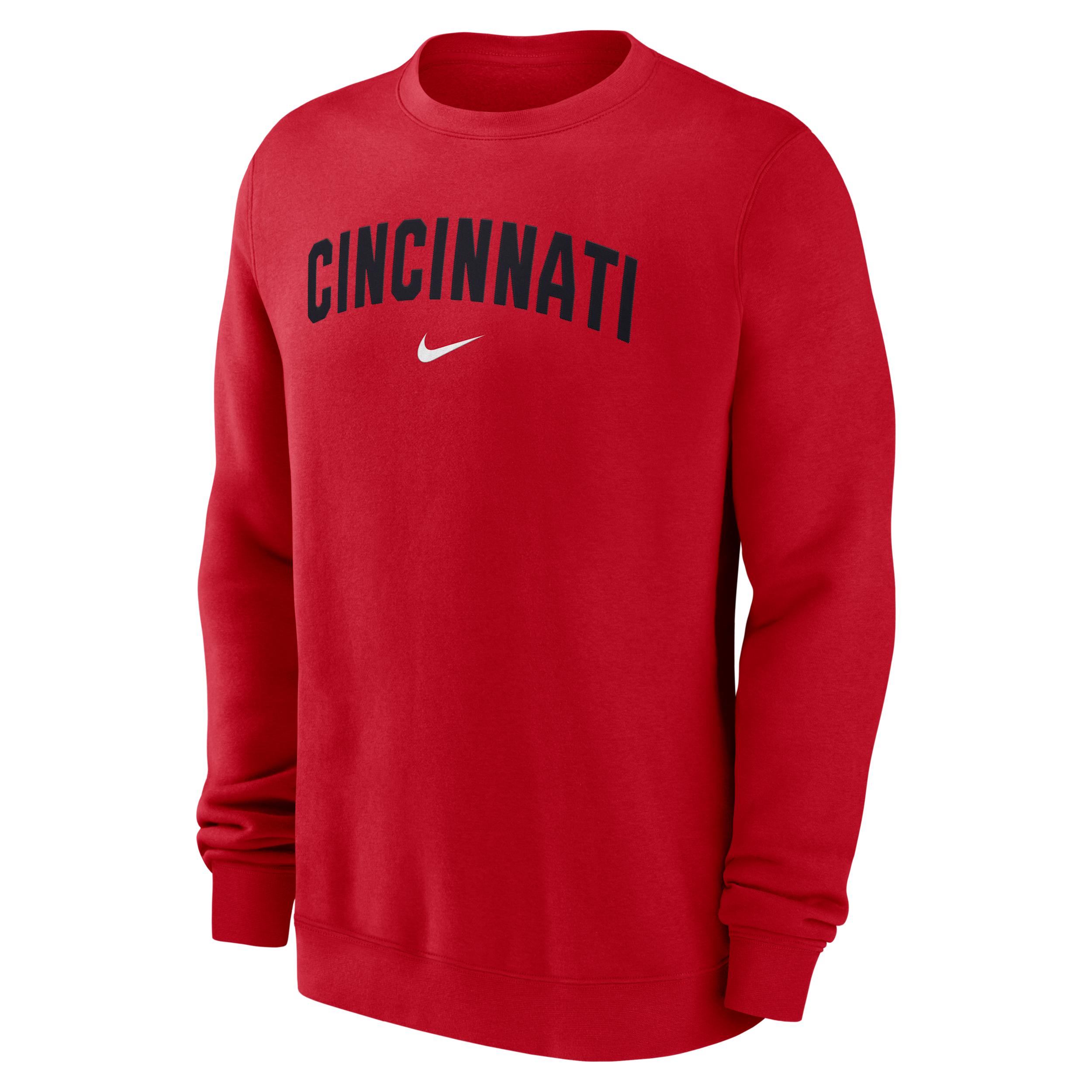 Cincinnati Reds 2-Hit Nike Men's MLB Pullover Crew by NIKE