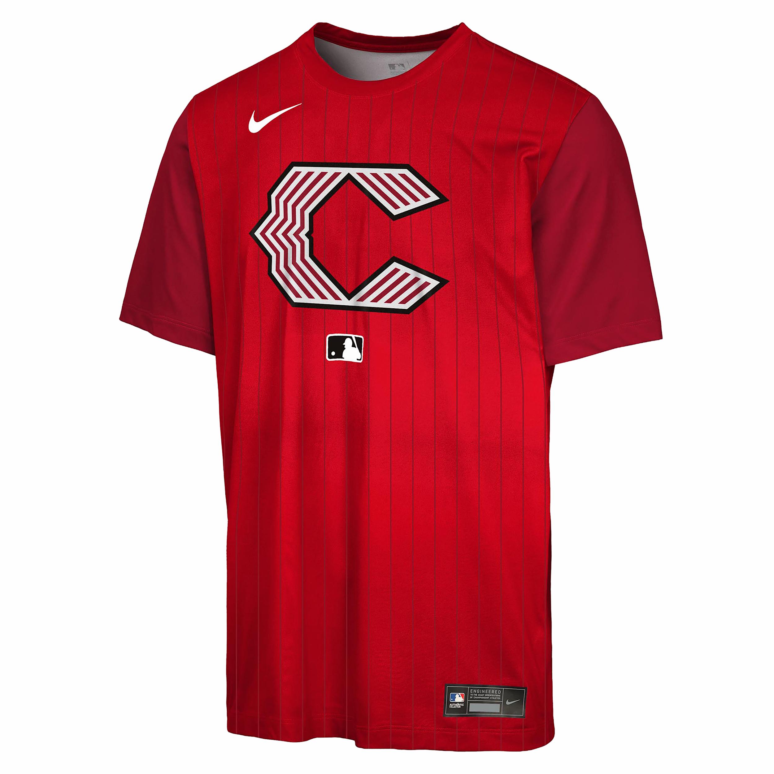 Cincinnati Reds Authentic Collection City Connect Veloctiy Big Kids' Nike Dri-FIT MLB T-Shirt by NIKE