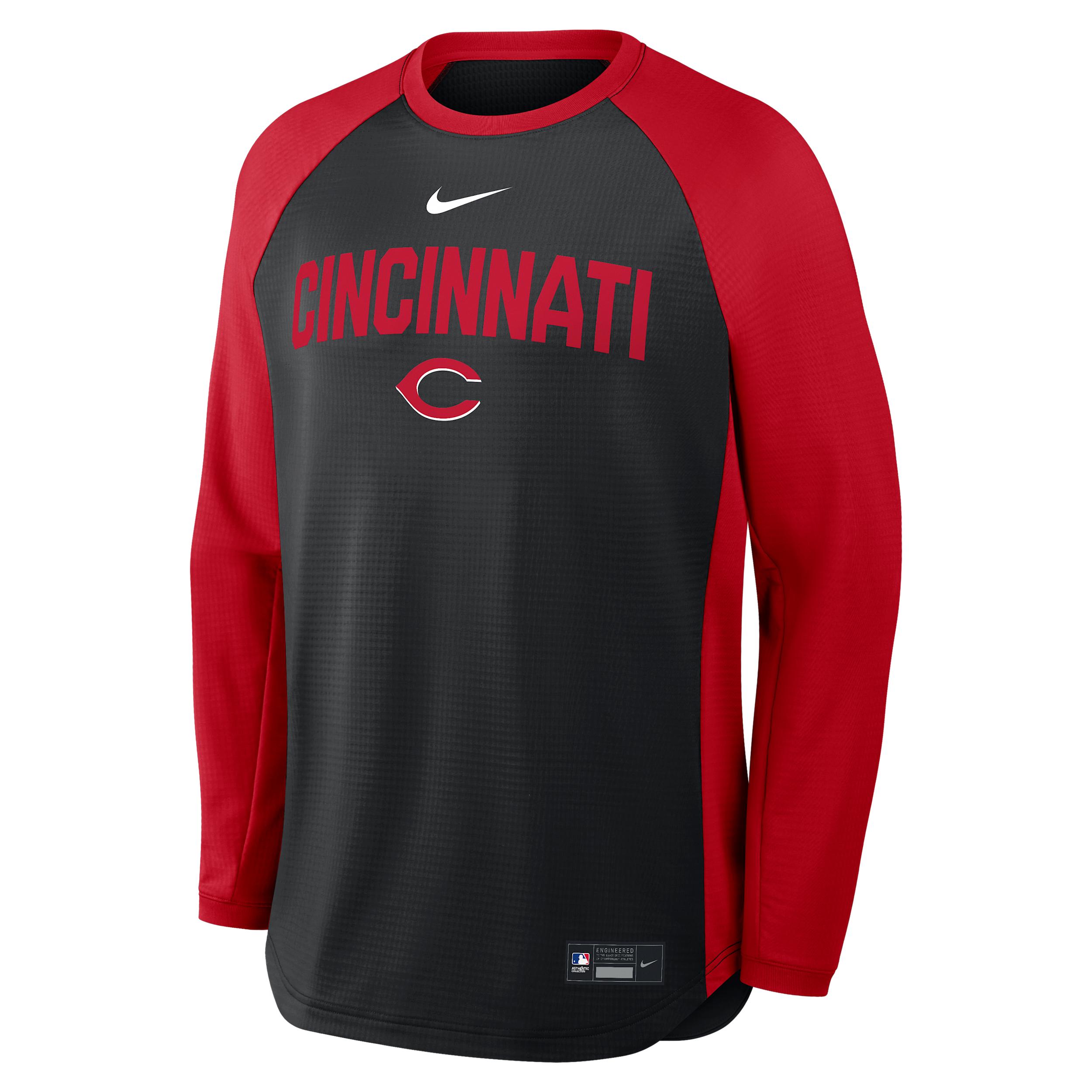Cincinnati Reds Authentic Collection Nike Men's Dri-FIT Pullover Crew by NIKE