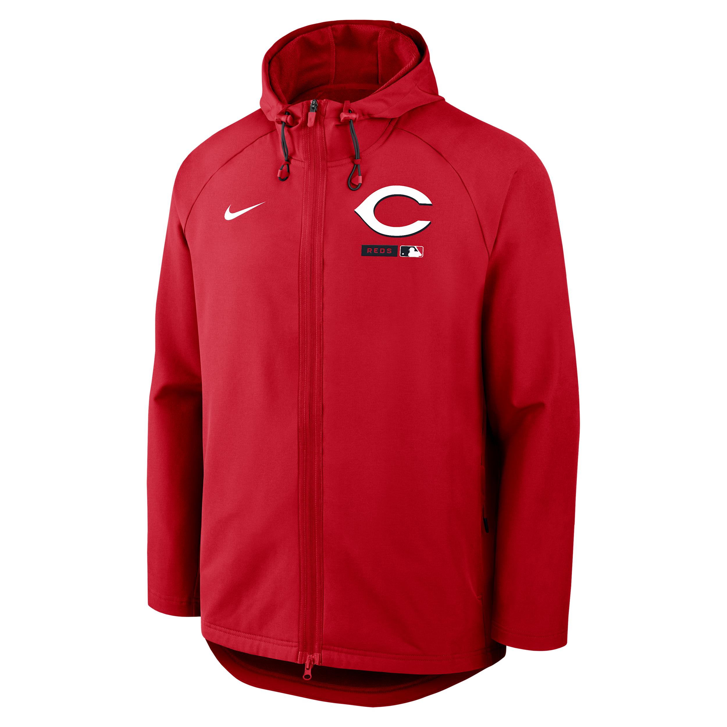 Cincinnati Reds Authentic Collection Nike Men's Therma-FIT MLB Full-Zip Hooded Jacket by NIKE