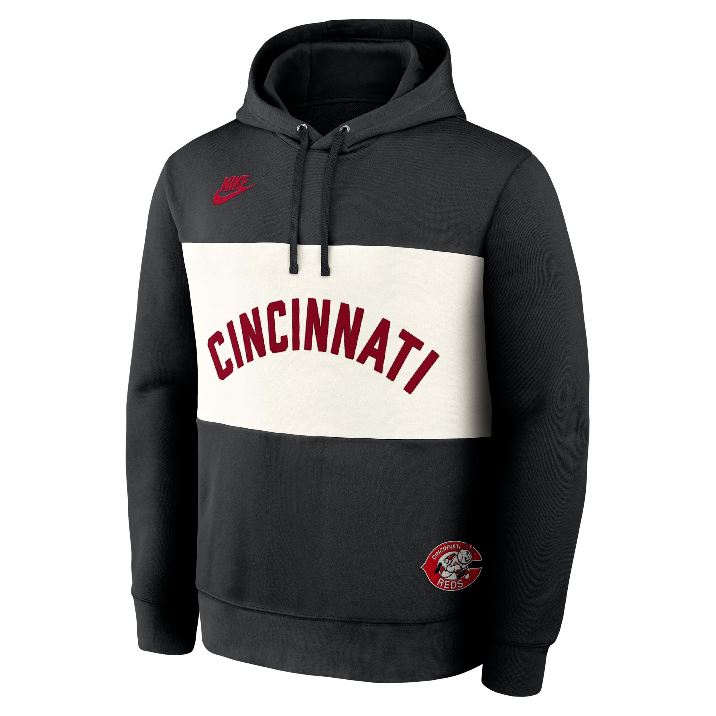 Cincinnati Reds Cooperstown Legacy Nike Men's MLB Pullover Hoodie by NIKE
