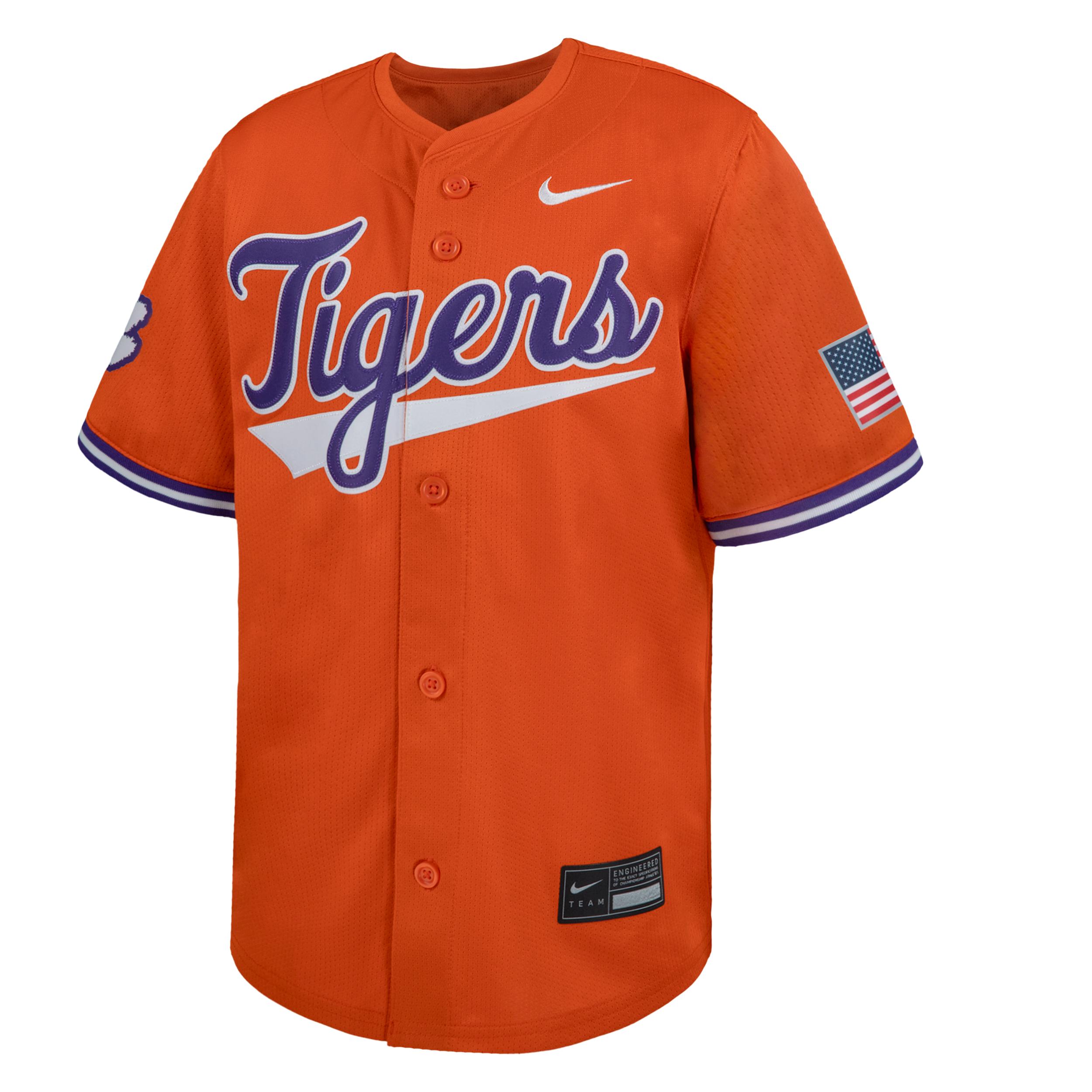 Clemson Big Kids' Nike Dri-FIT College Limited Baseball Jersey by NIKE
