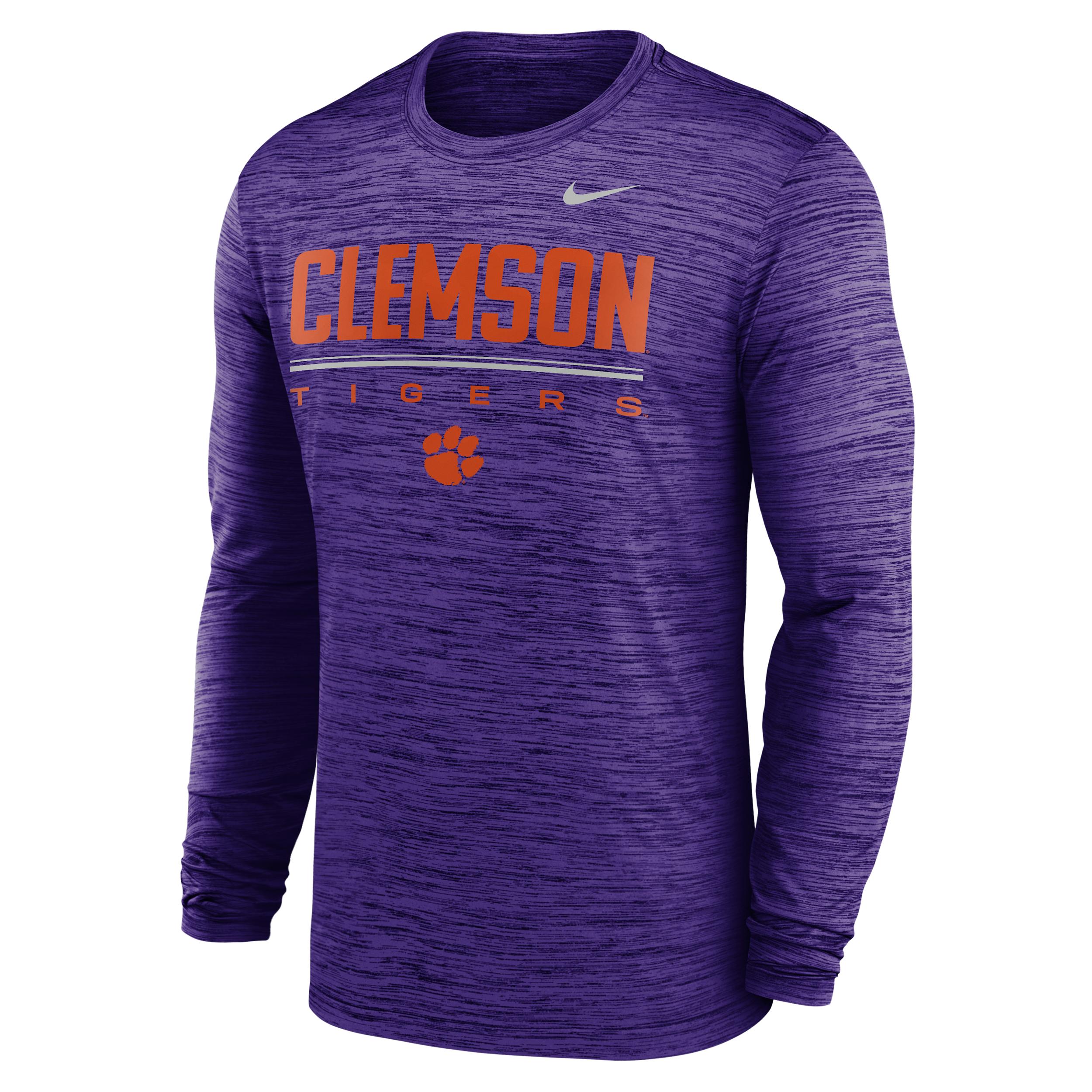 Clemson Sideline Velocity Nike Men's Dri-FIT College T-Shirt by NIKE