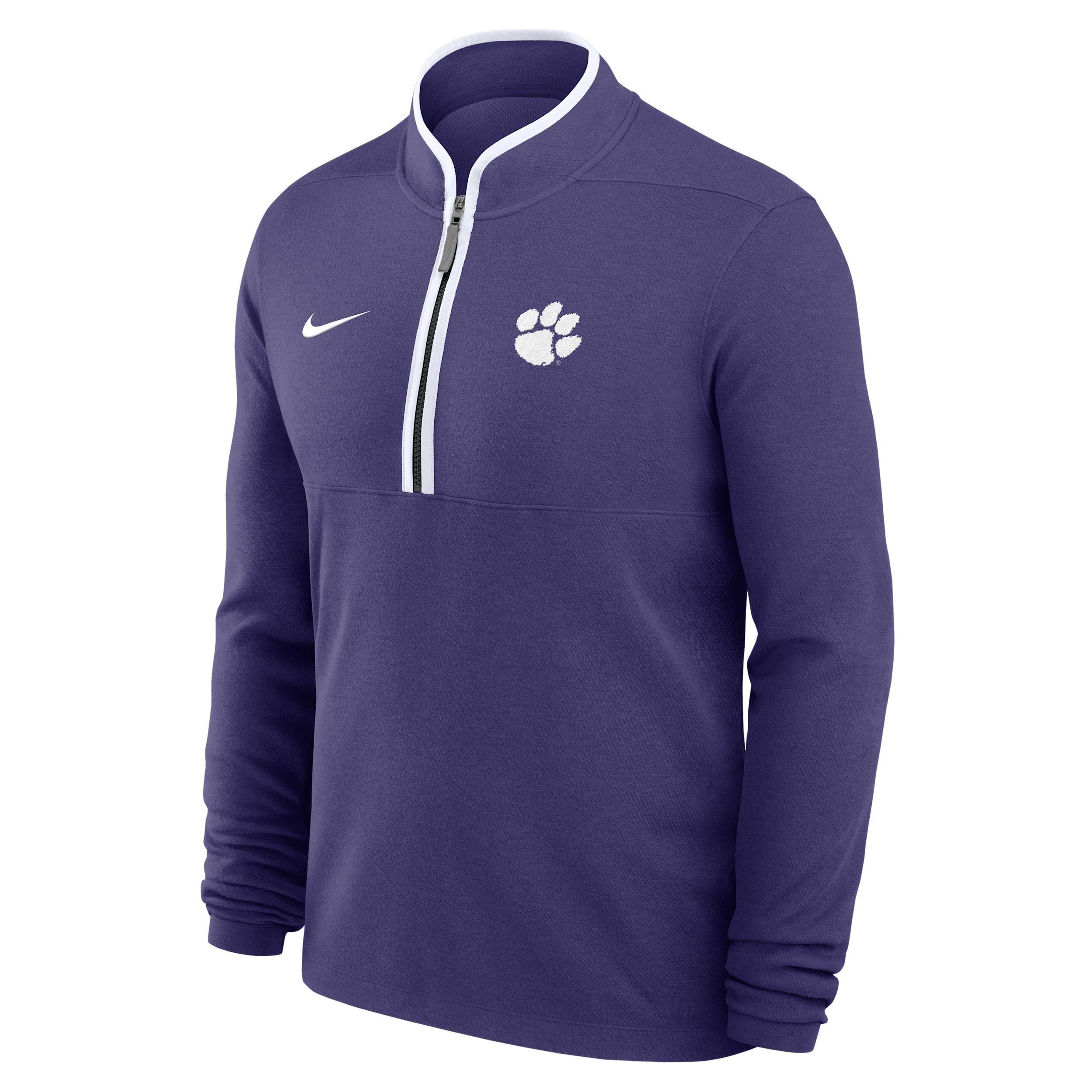 Clemson Victory Nike Men's Dri-FIT College 1/2-Zip Long-Sleeve Top by NIKE