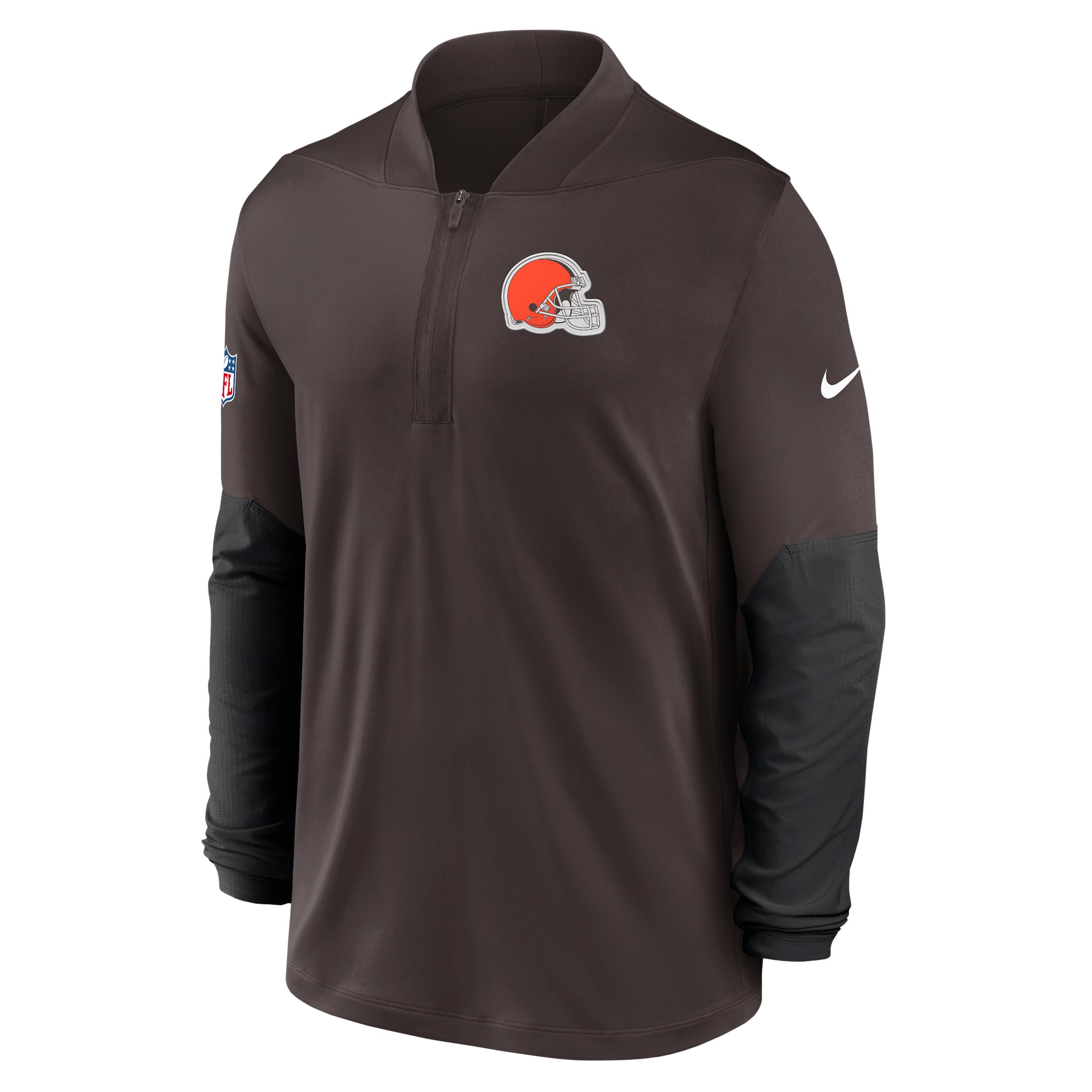 Cleveland Browns Feel The Pressure Nike Men's Dri-FIT NFL 1/2-Zip Top by NIKE