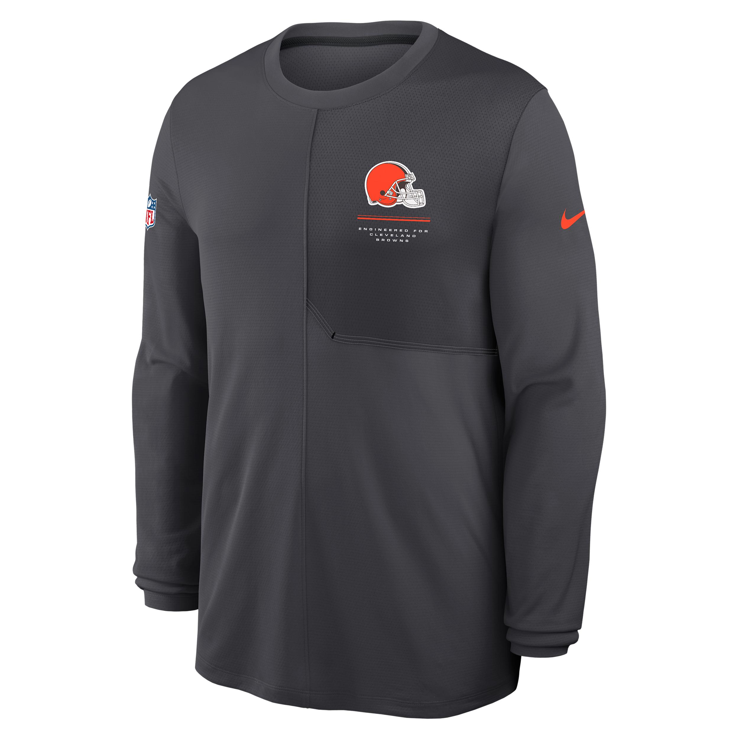 Cleveland Browns Sideline Coach Nike Men's Dri-FIT NFL Long-Sleeve Top by NIKE