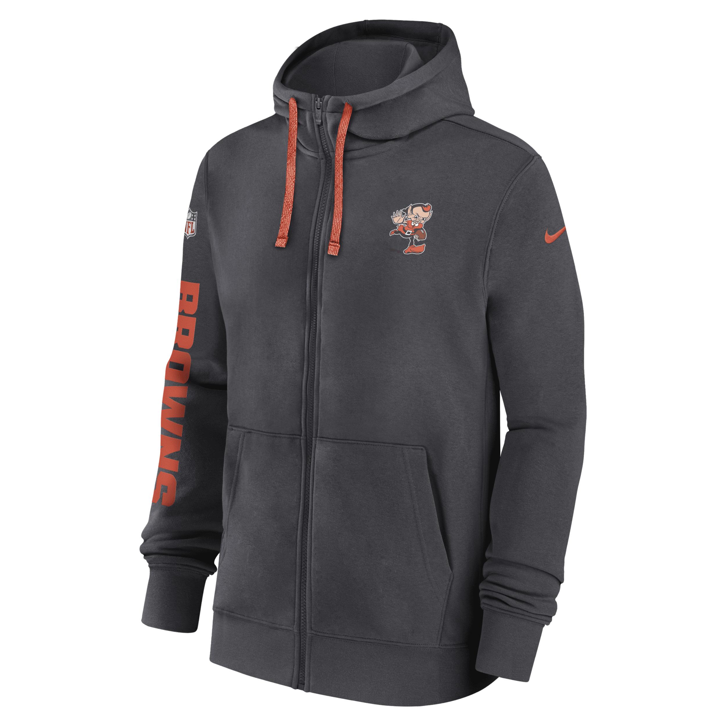 Cleveland Browns Sideline Team Issue Club Nike Men's Full Zip Hoodie by NIKE