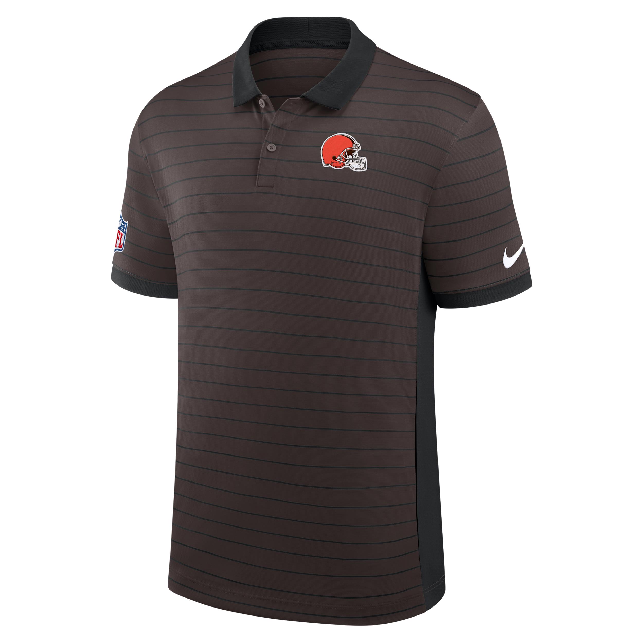 Cleveland Browns Sideline Victory Stripe Nike Men's Dri-FIT NFL Polo by NIKE