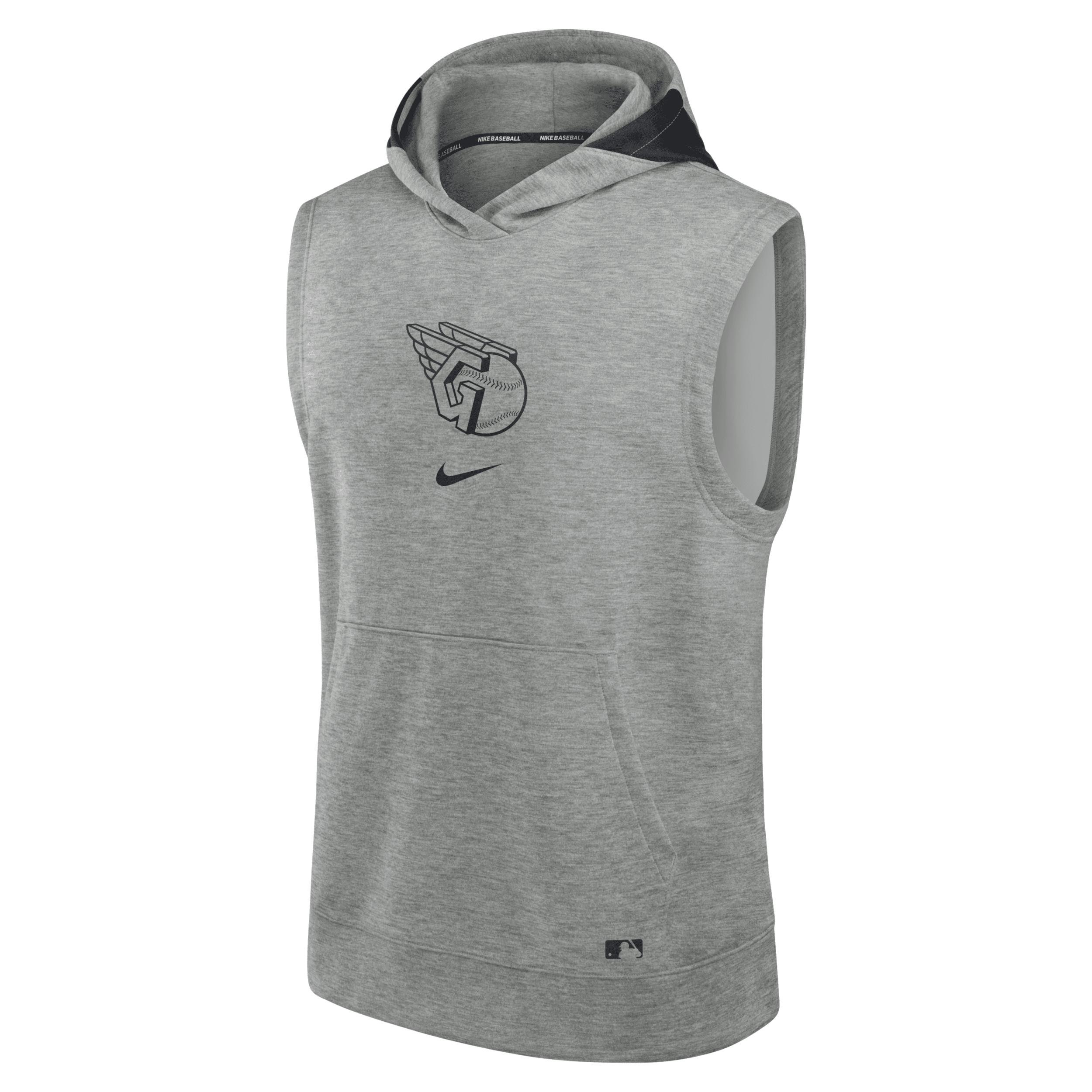 Cleveland Guardians Authentic Collection Early Work Menâs Nike Men's Dri-FIT MLB Sleeveless Pullover Hoodie by NIKE