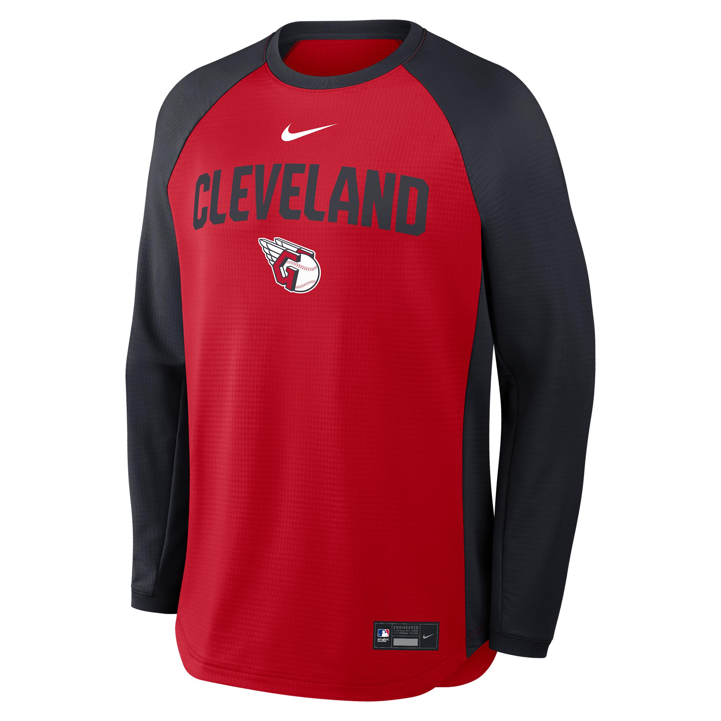 Cleveland Guardians Authentic Collection Nike Men's Dri-FIT Pullover Crew by NIKE