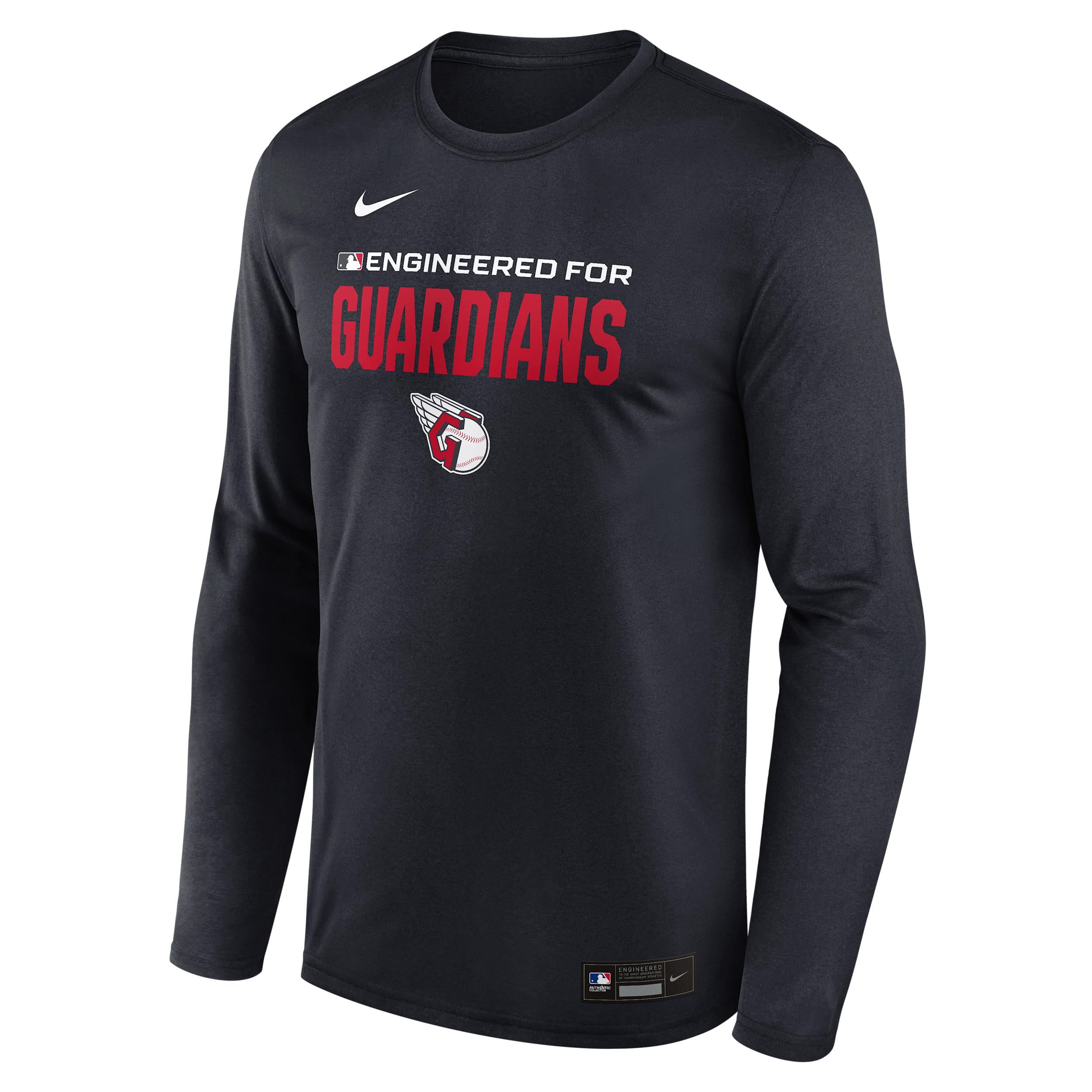 Cleveland Guardians Authentic Collection Team Issue Nike Men's Dri-FIT MLB Long-Sleeve T-Shirt by NIKE