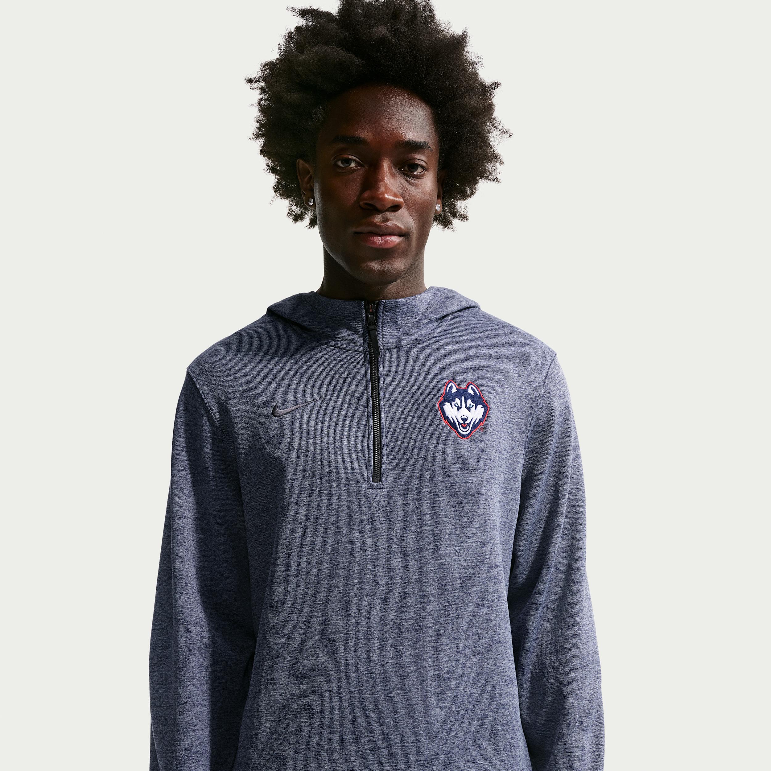 Connecticut Huskies Nike Men's NCAA Basketball Coaches' Pullover Hoodie by NIKE