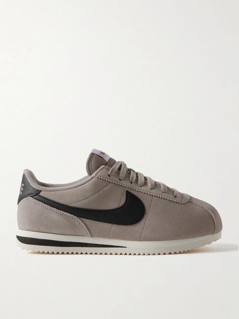 Cortez leather and shell-trimmed suede sneakers by NIKE