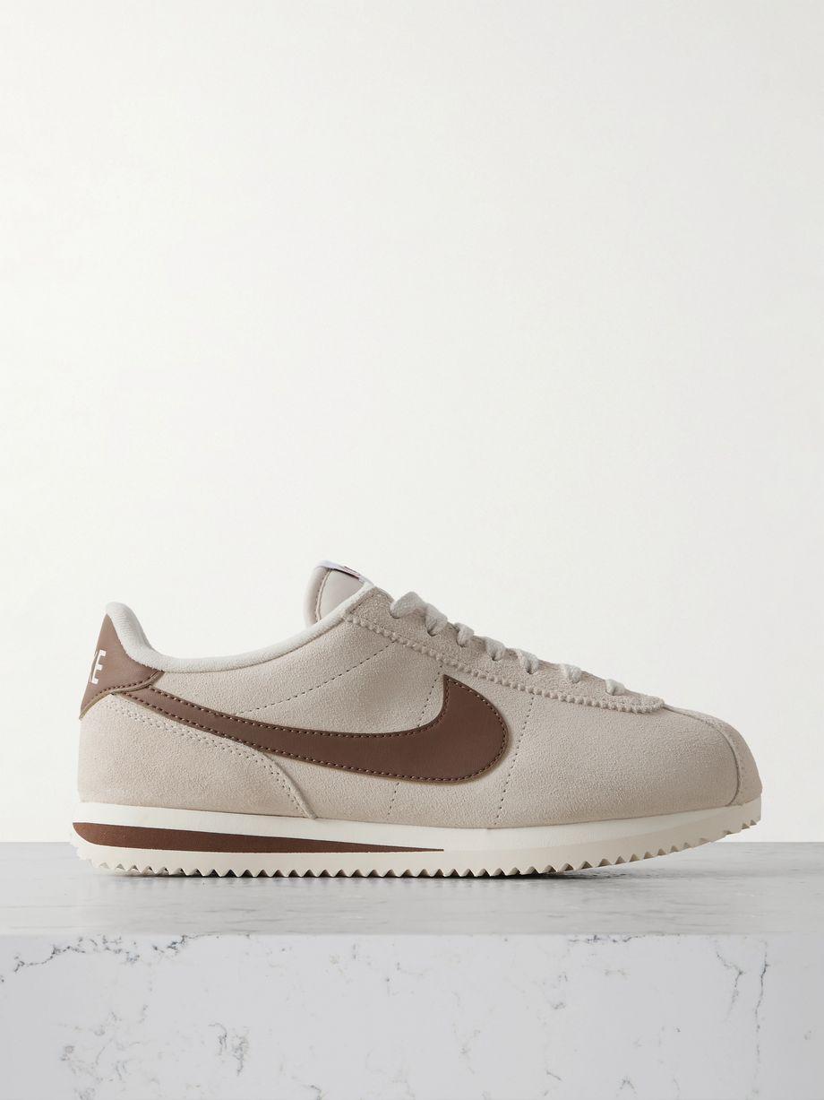 Cortez leather-trimmed suede sneakers by NIKE