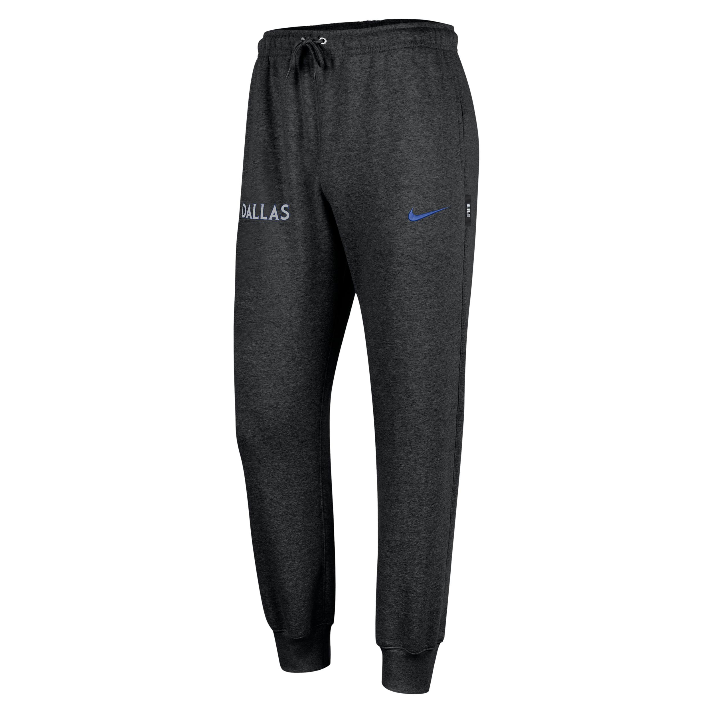 Dallas Mavericks City Edition Nike Men's NBA Club Fleece Jogger Pantsin Black | HQ5475-010 by NIKE