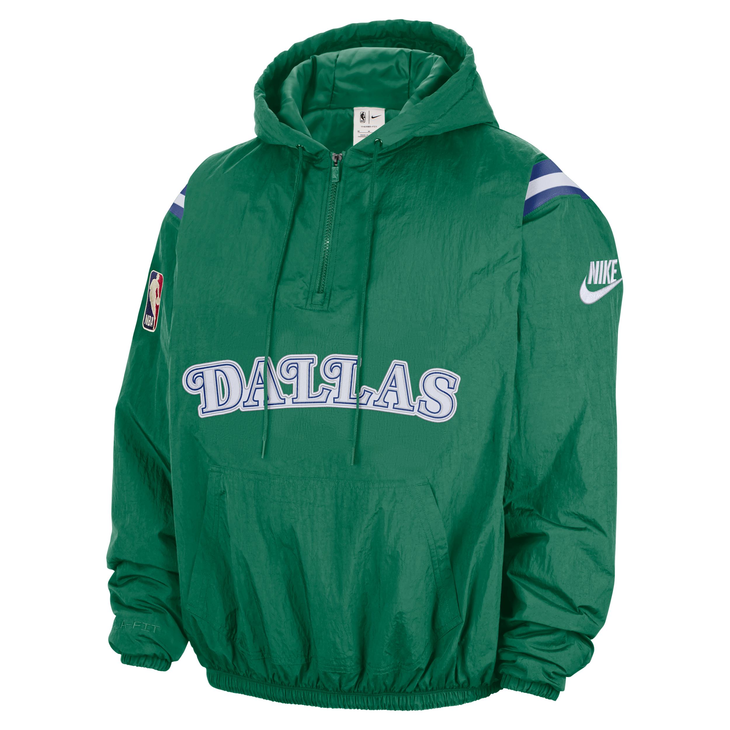 Dallas Mavericks Hardwood Classics Nike Men's Therma-FIT NBA 1/2-Zip Hoodie by NIKE