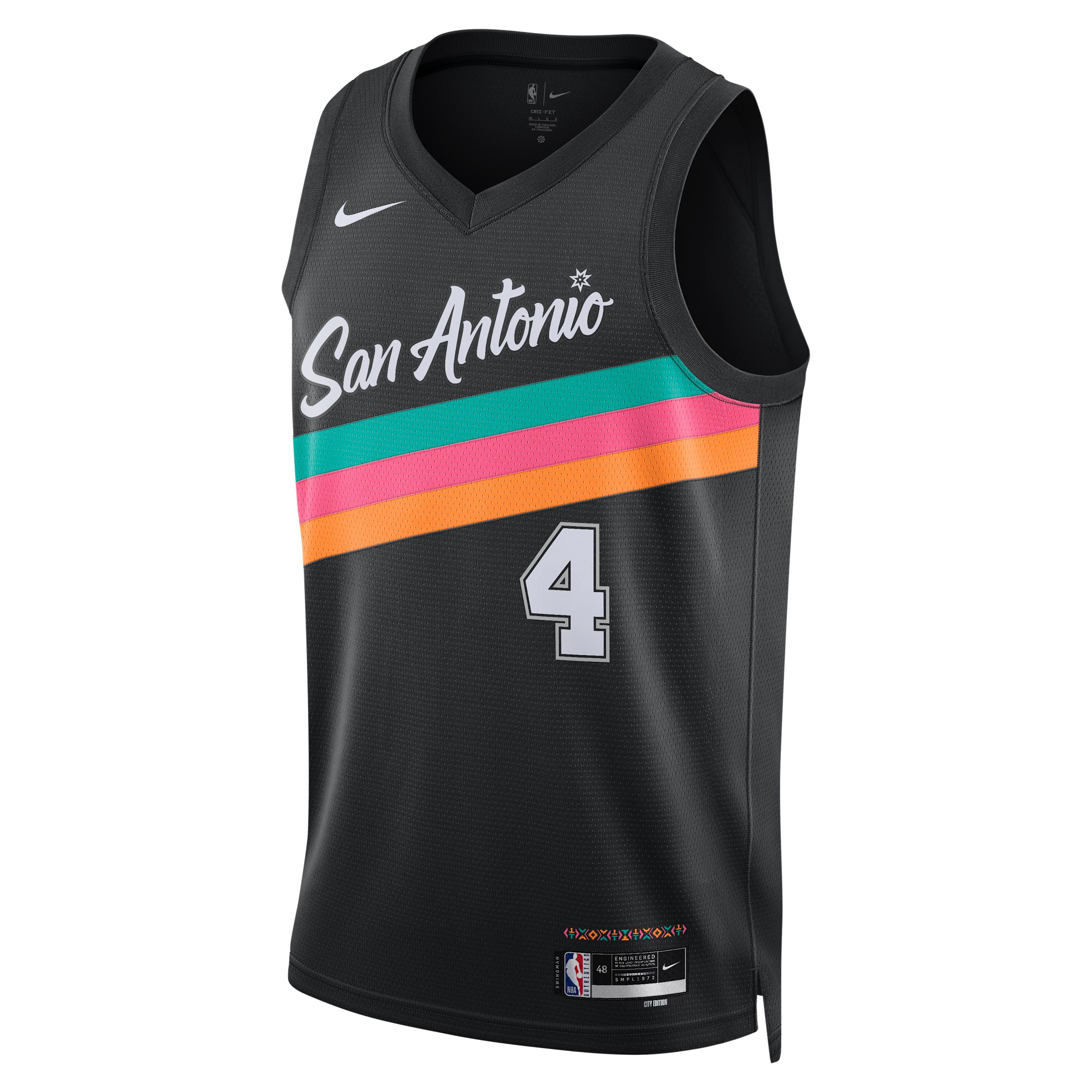 De'Aaron Fox San Antonio Spurs City Edition Nike Men's NBA Swingman Jersey by NIKE