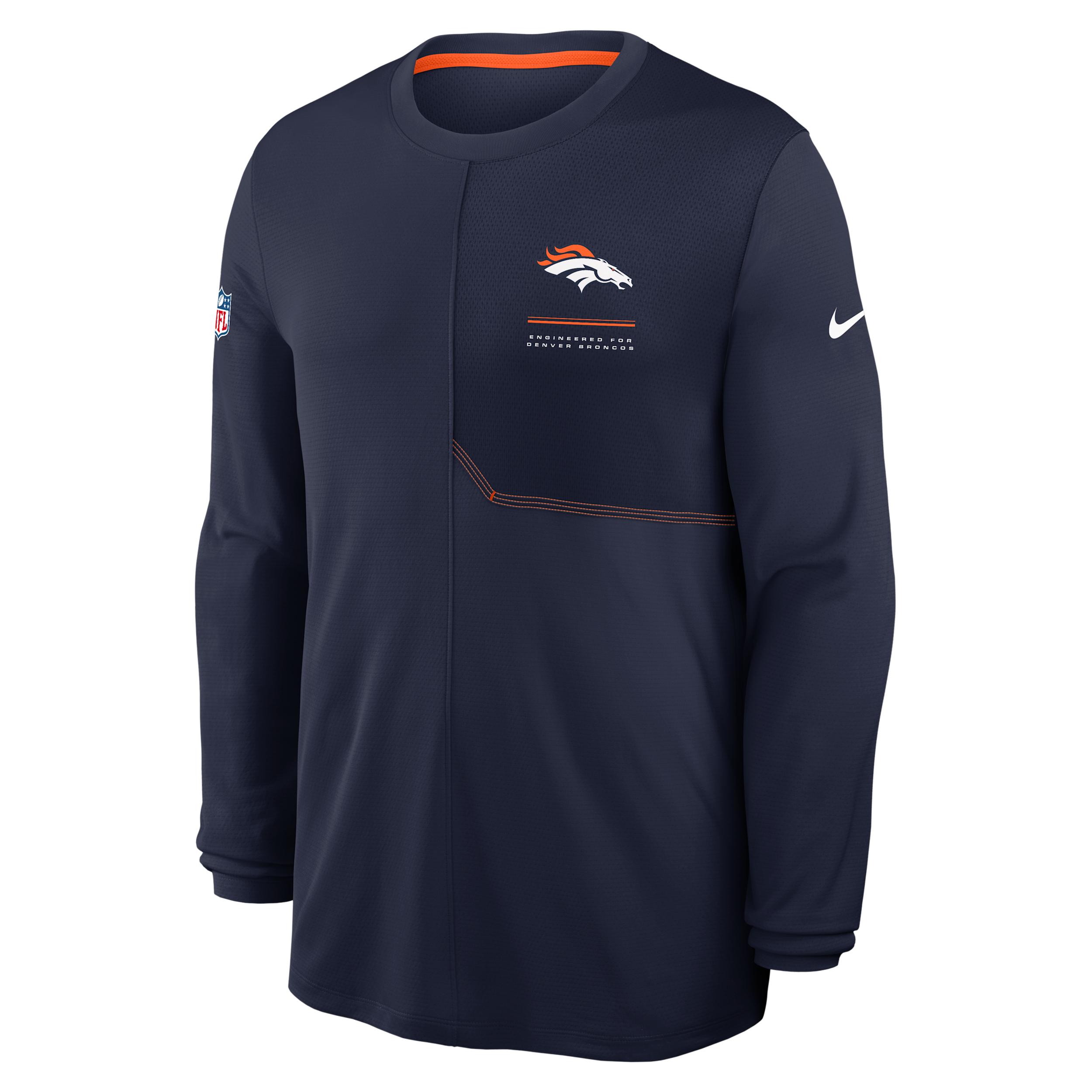 Denver Broncos Sideline Coach Nike Men's Dri-FIT NFL Long-Sleeve Top by NIKE