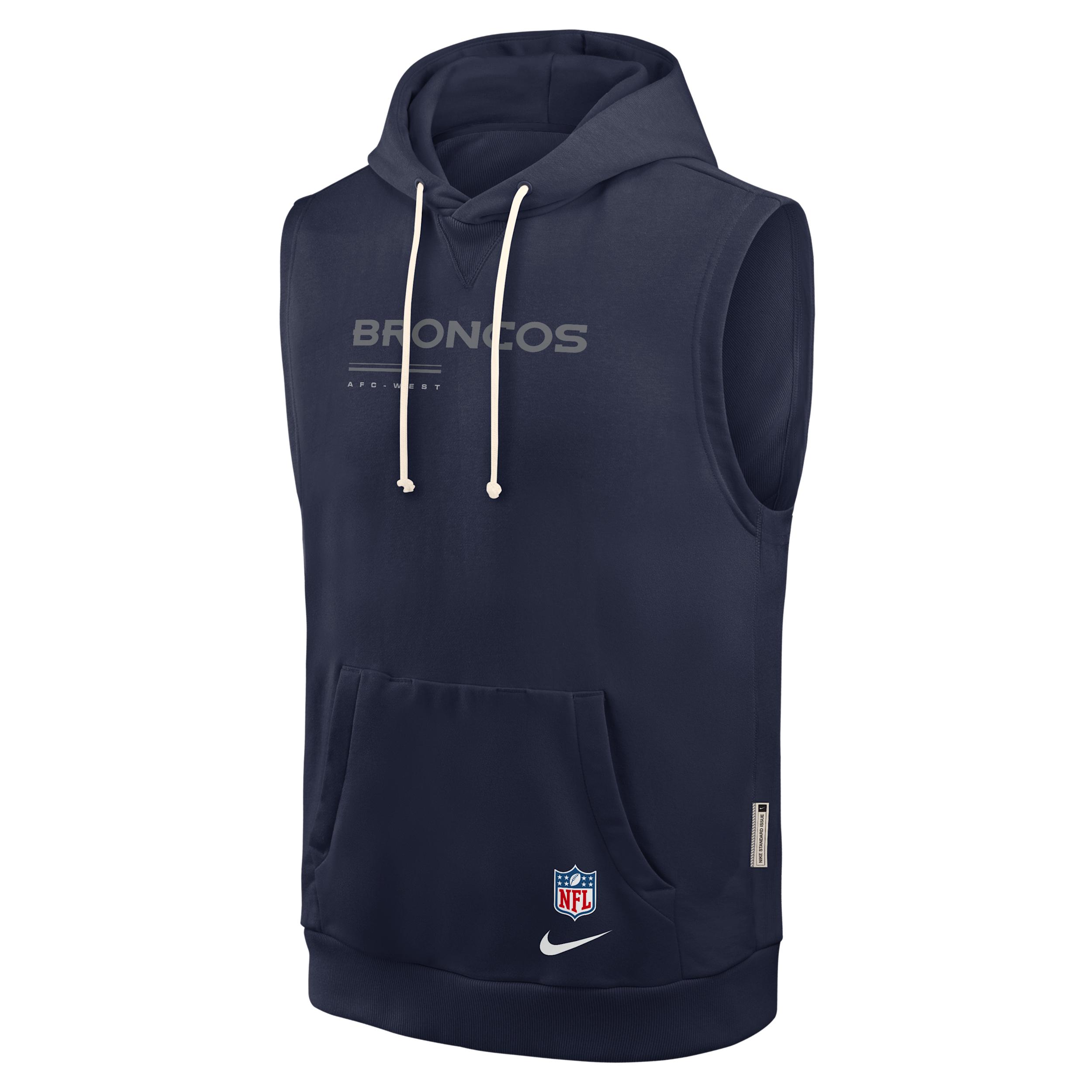Denver Broncos Sideline Nike Men's Dri-FIT NFL Sleeveless Pullover Hoodie by NIKE