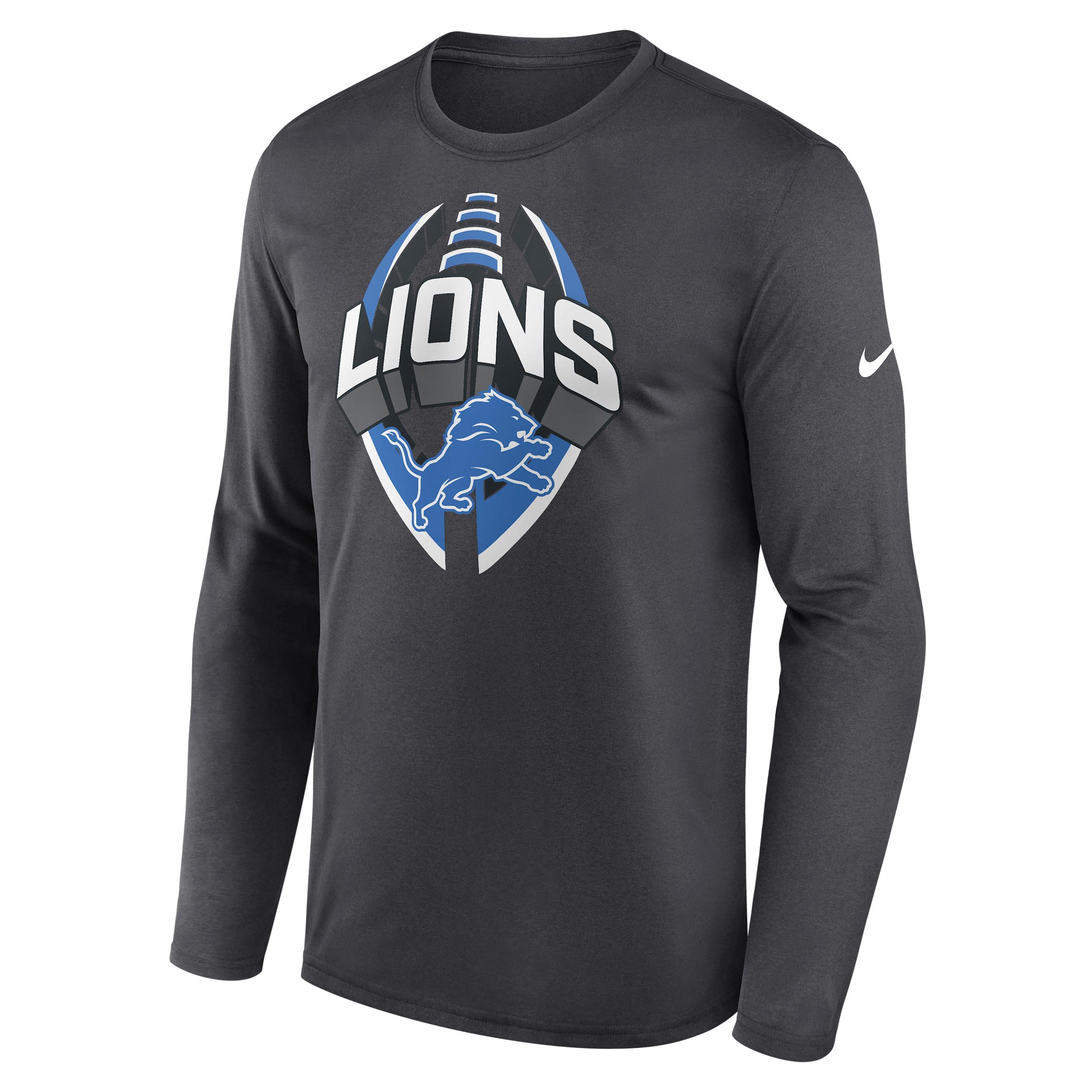 Detroit Lions Legend Icon Nike Men's Dri-FIT NFL Long-Sleeve T-Shirt by NIKE