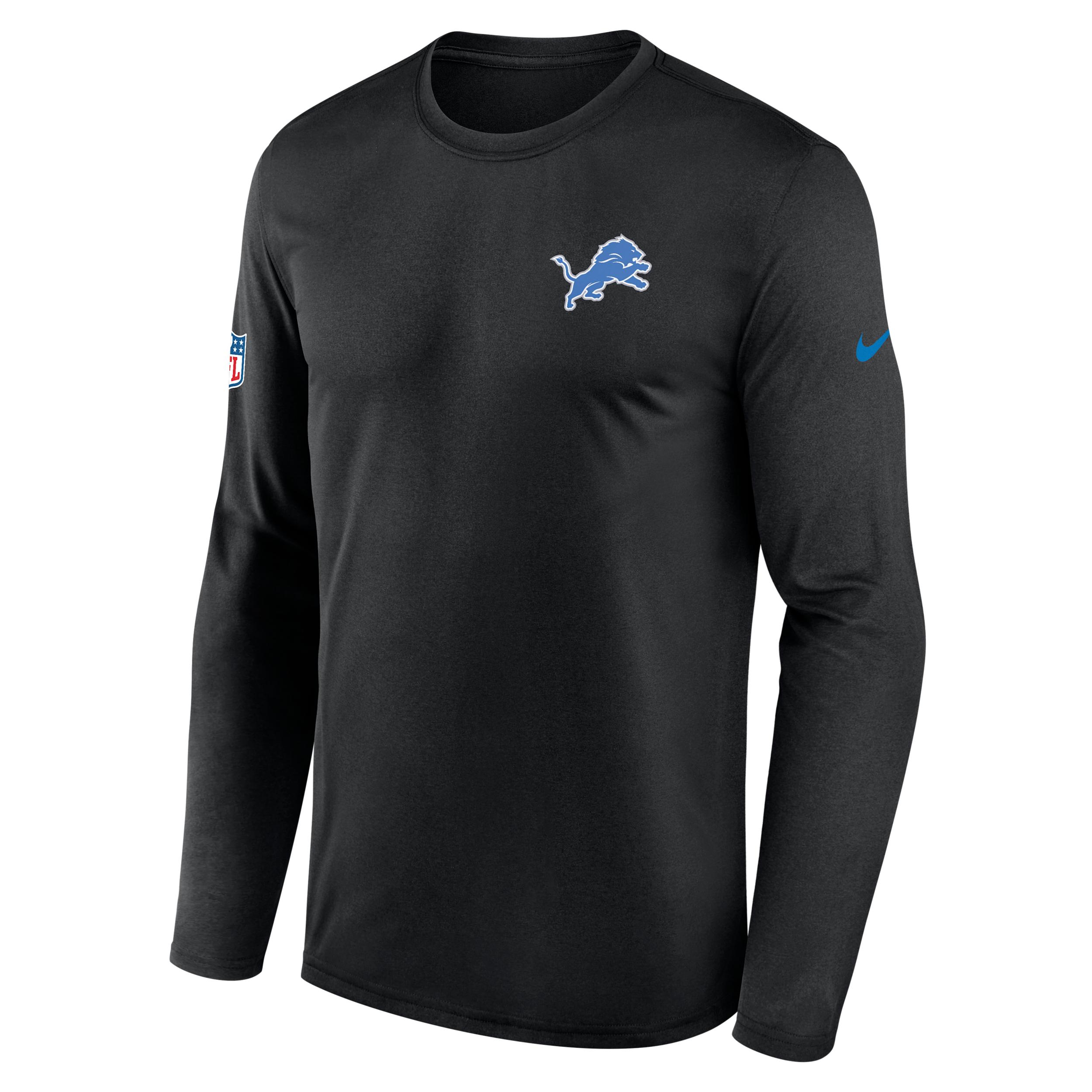 Detroit Lions Legend Small Logo Nike Men's Dri-FIT NFL Long-Sleeve T-Shirt by NIKE