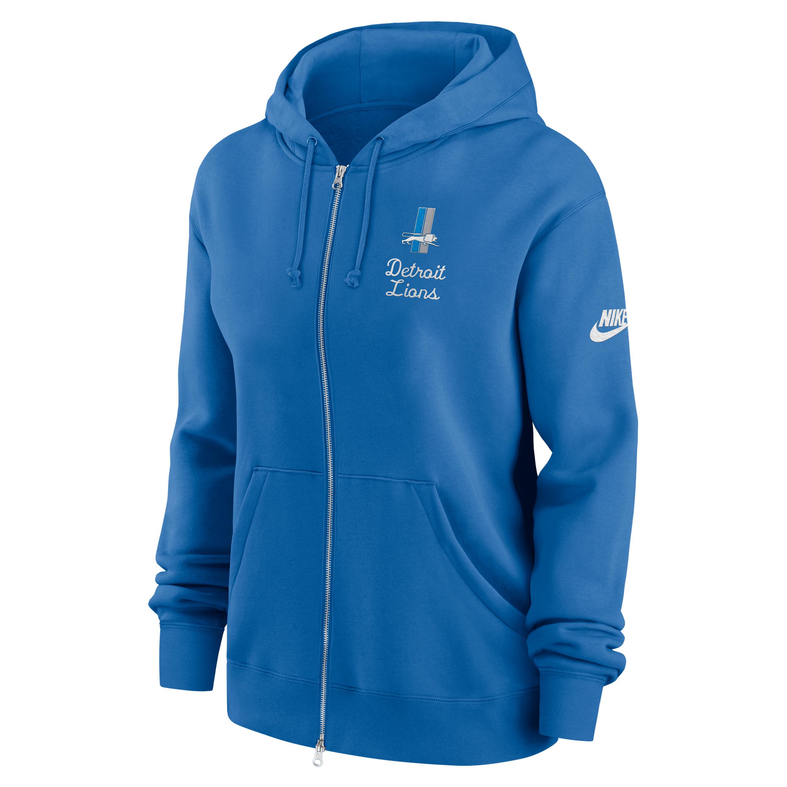 Detroit Lions Phoenix Rewind Nike Women's NFL Full-Zip Hoodie by NIKE