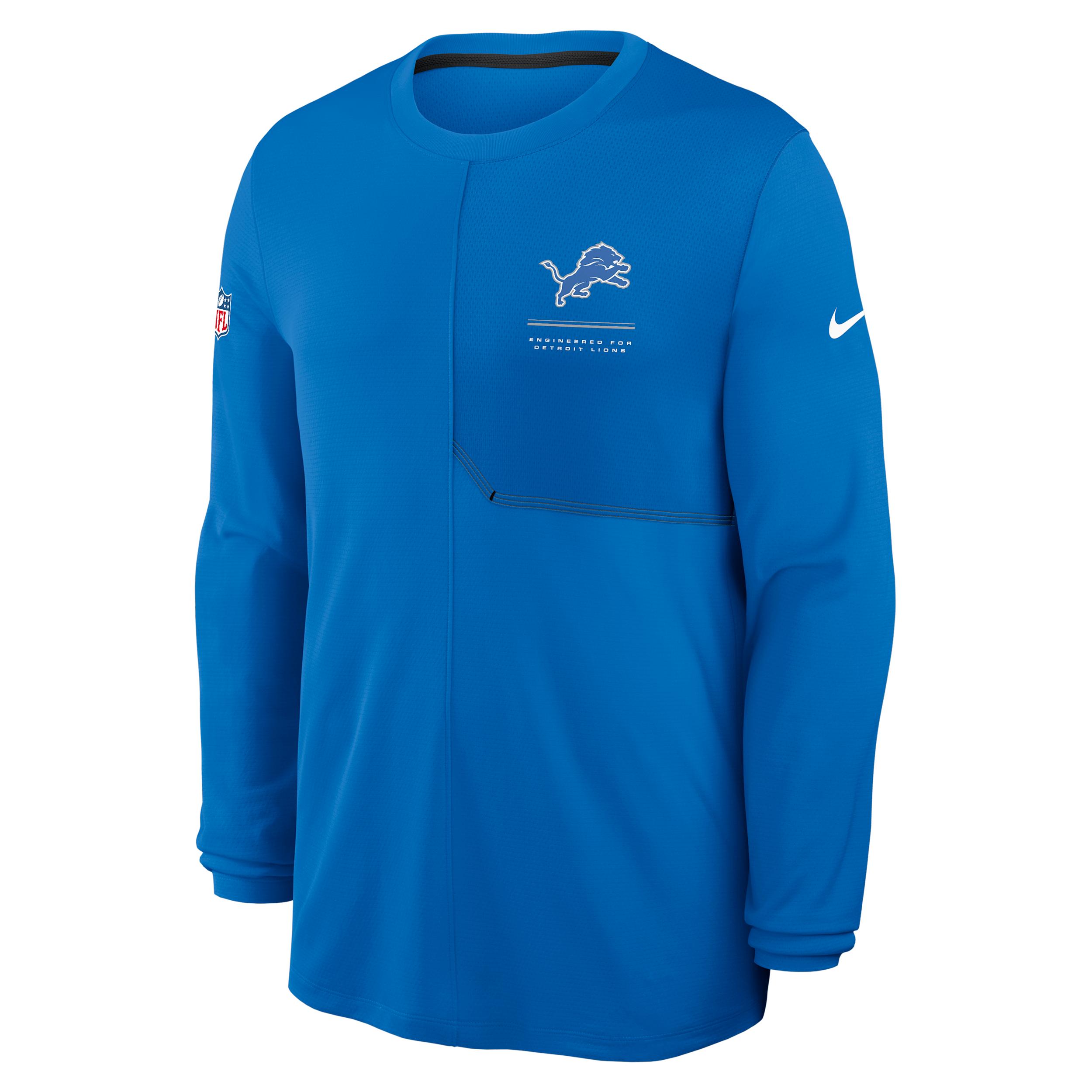 Detroit Lions Sideline Coach Nike Men's Dri-FIT NFL Long-Sleeve Top by NIKE