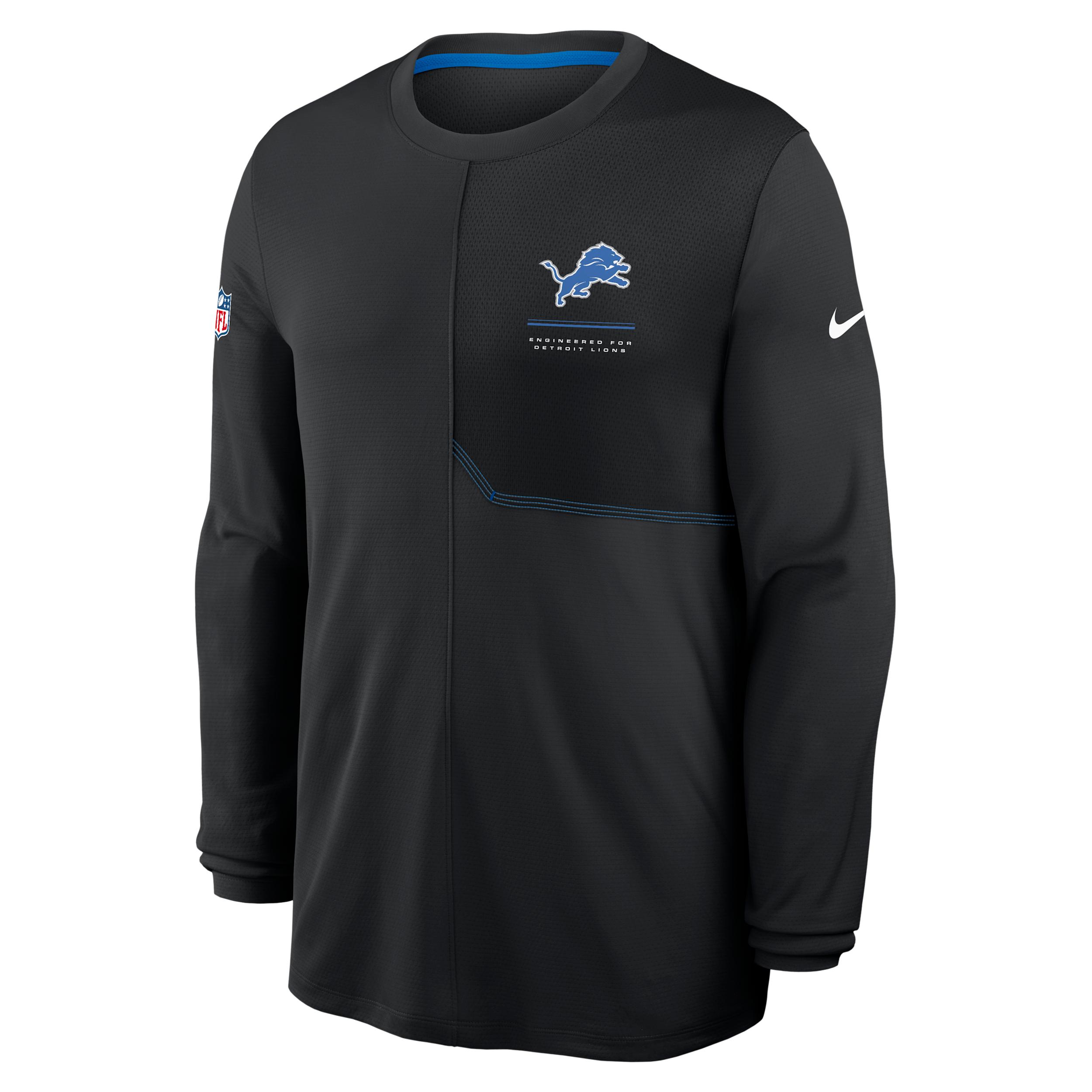 Detroit Lions Sideline Coach Nike Men's Dri-FIT NFL Long-Sleeve Top by NIKE