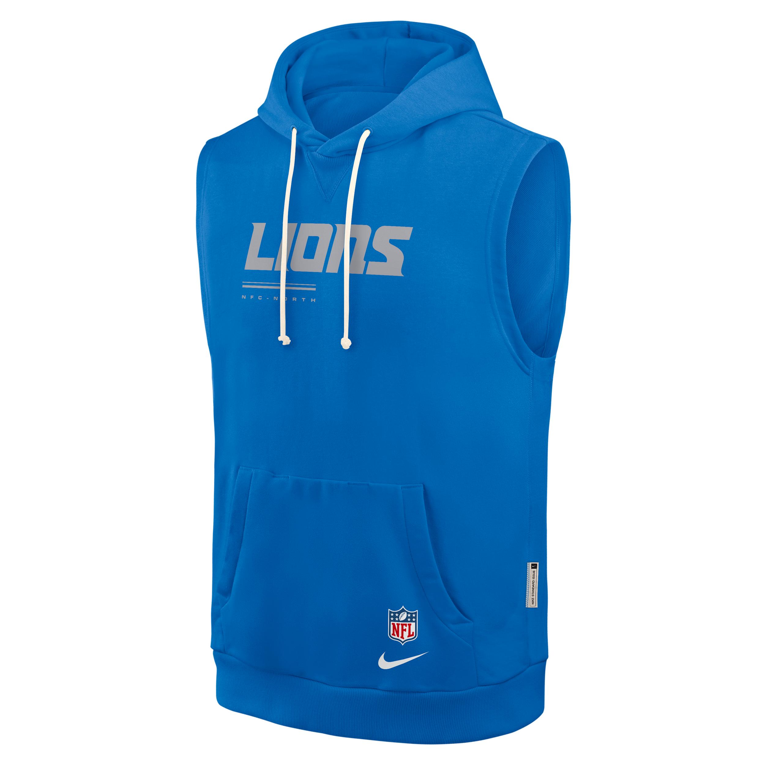 Detroit Lions Sideline Nike Men's Dri-FIT NFL Sleeveless Pullover Hoodie by NIKE
