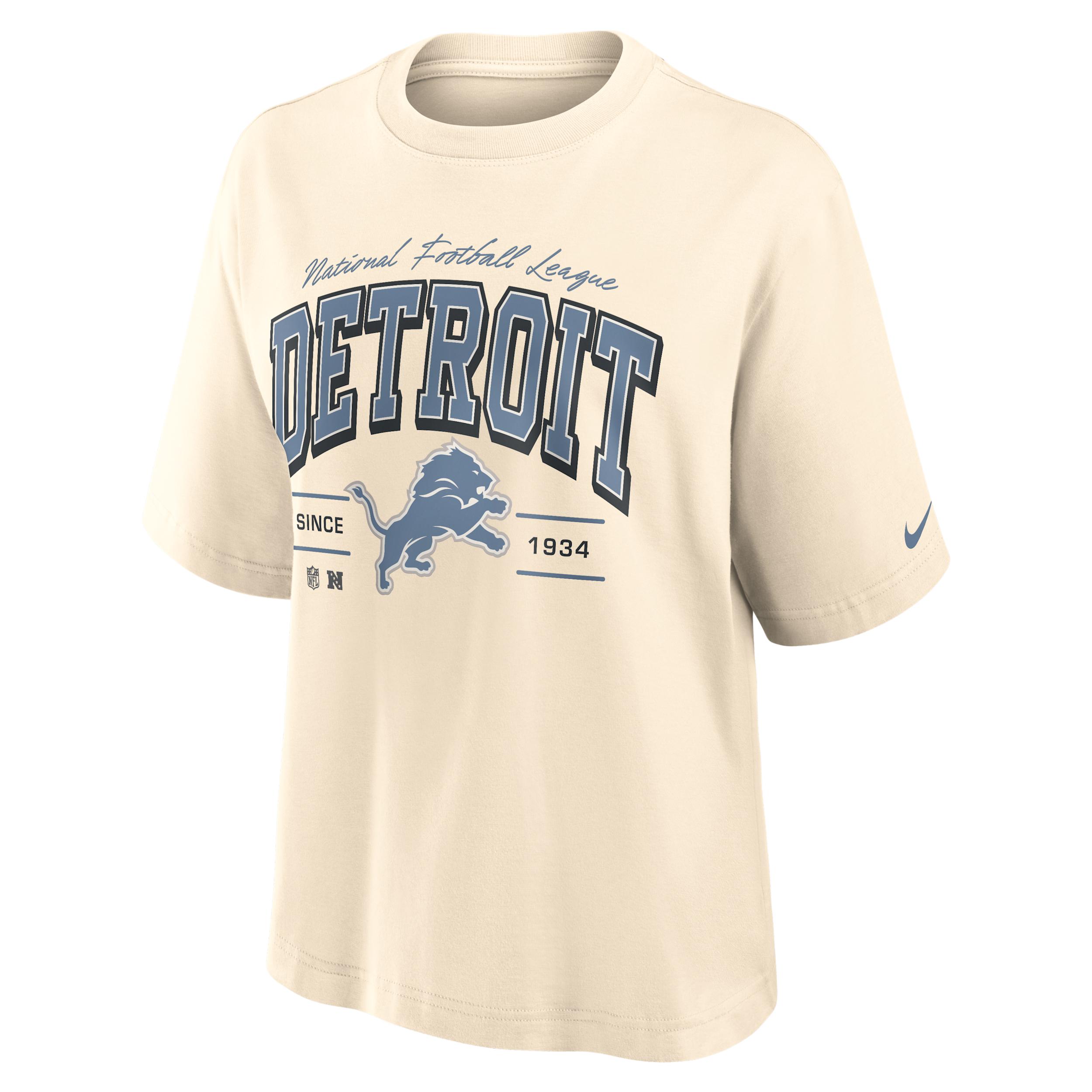 Detroit Lions Vintage Mod Boxy Nike Women's NFL T-Shirt by NIKE