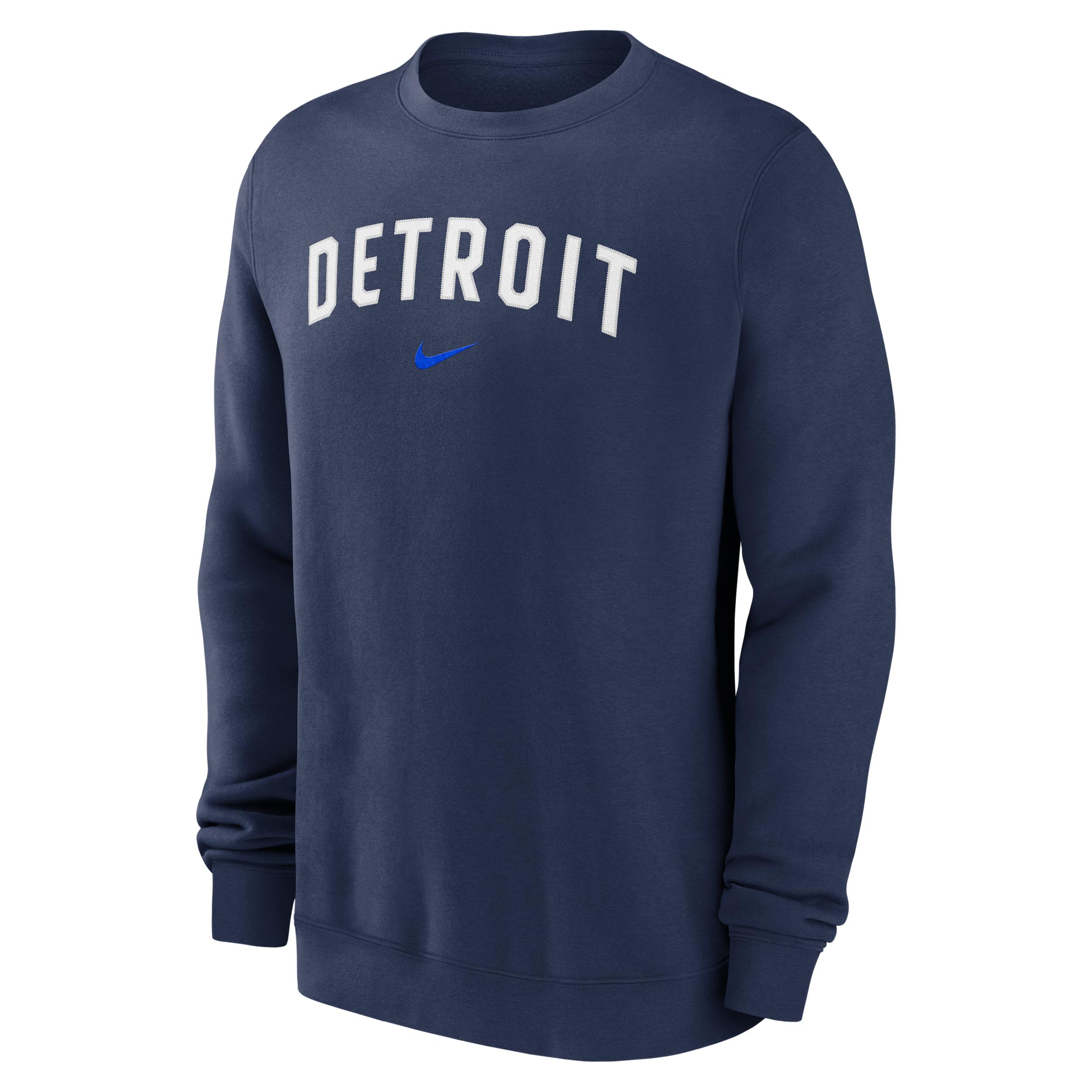 Detroit Tigers 2-Hit Nike Men's MLB Pullover Crew by NIKE