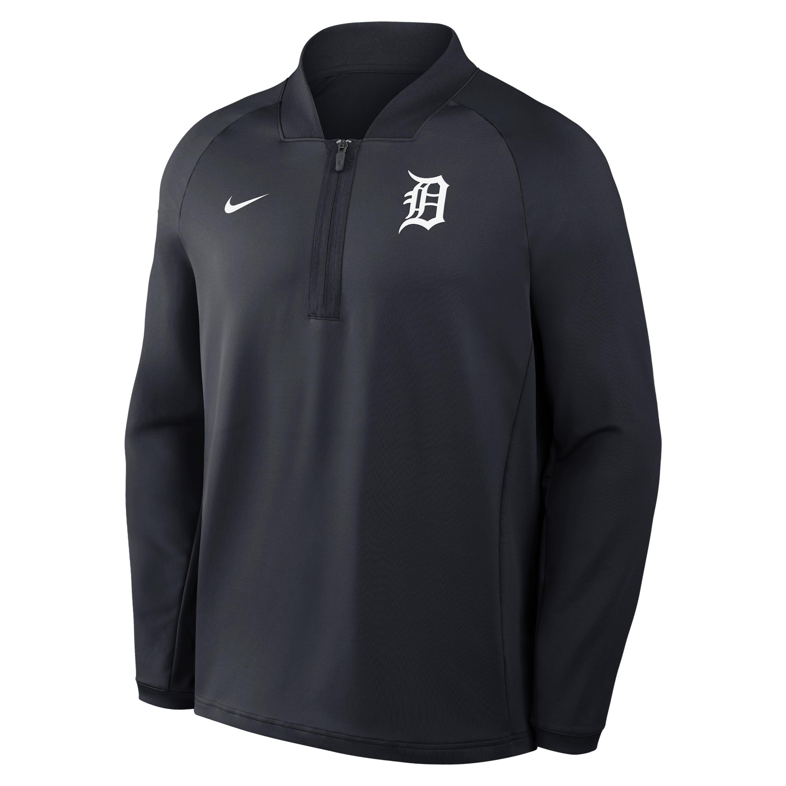 Detroit Tigers Authentic Collection Nike Men's Dri-FIT MLB 1/2-Zip Long-Sleeve Top by NIKE