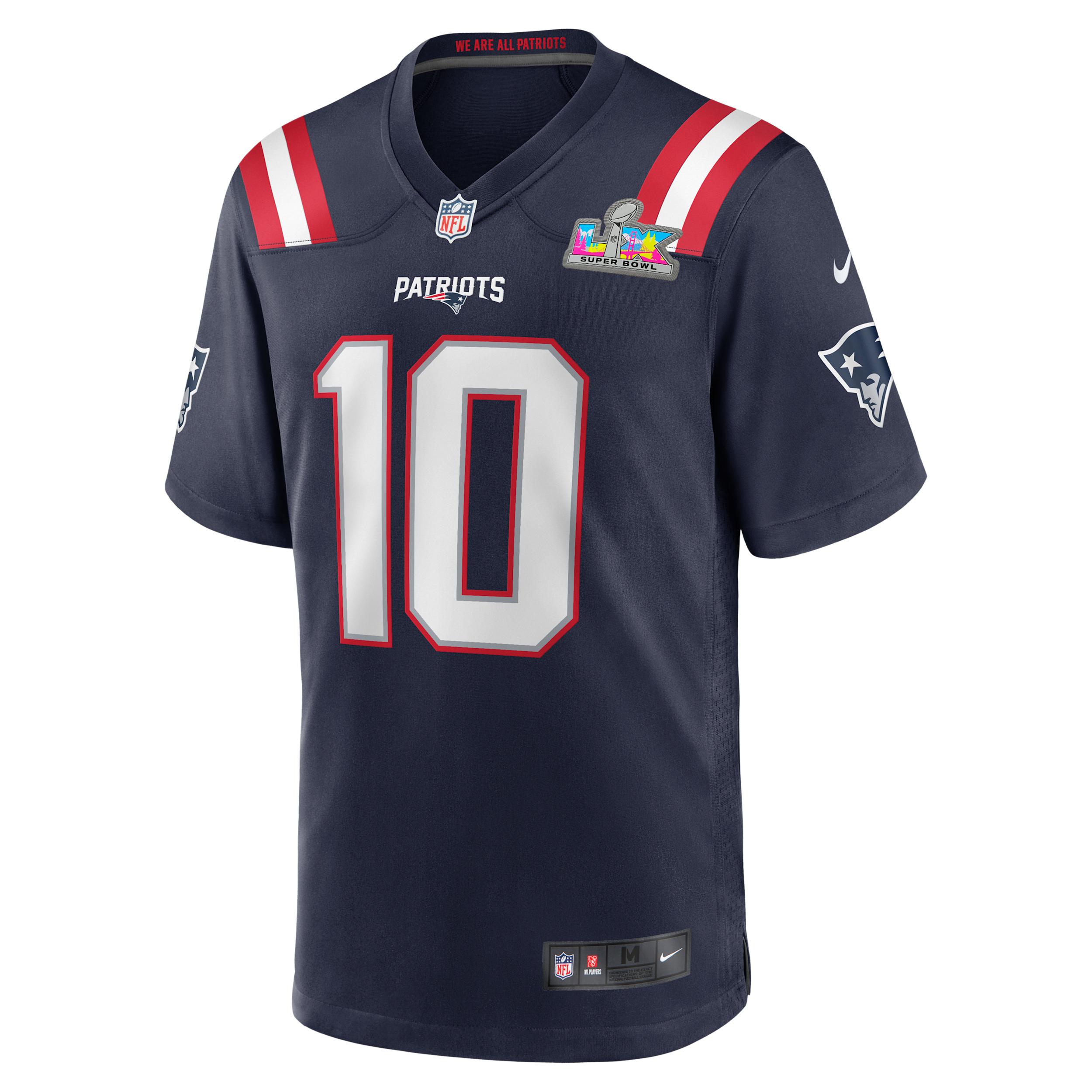 Drake Maye New England Patriots Super Bowl LX Nike Men's NFL Game Jersey by NIKE