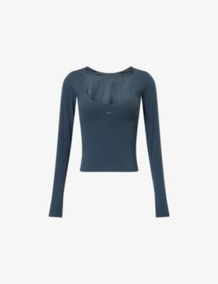 Dri-FIT Zenvy Long-Sleeve Stretch-Jersey Top by NIKE