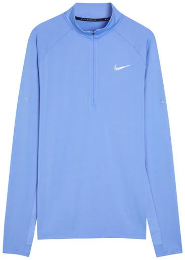 Dri-FIT quarter-zip stretch-jersey running top by NIKE