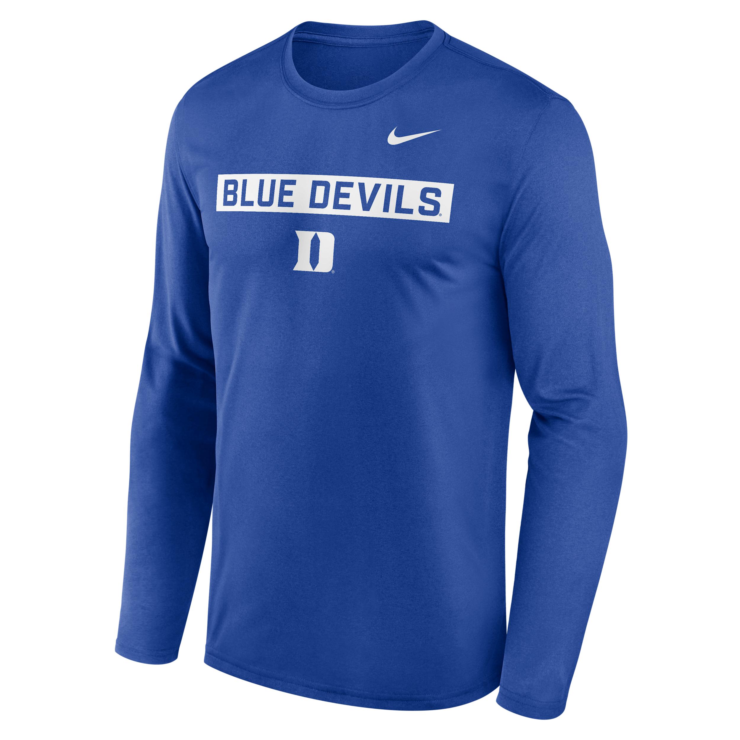 Duke Primetime Legend 2-Hit Nike Men's Dri-FIT College Long-Sleeve T-Shirt by NIKE