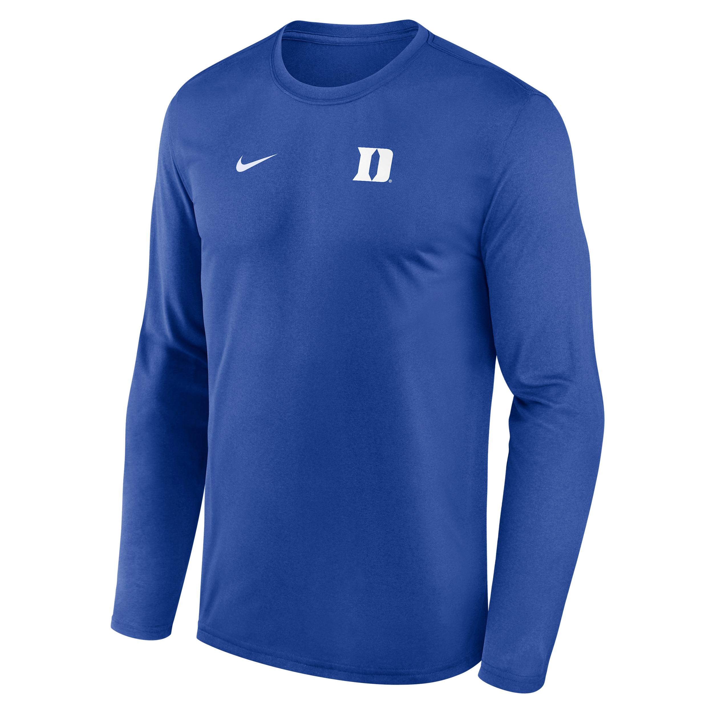 Duke Sideline Legend Small Logo Nike Men's Dri-FIT College Long-Sleeve T-Shirt by NIKE