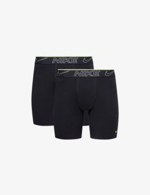 Elite Pack of Two Stretch-Cotton Long Boxer Briefs by NIKE