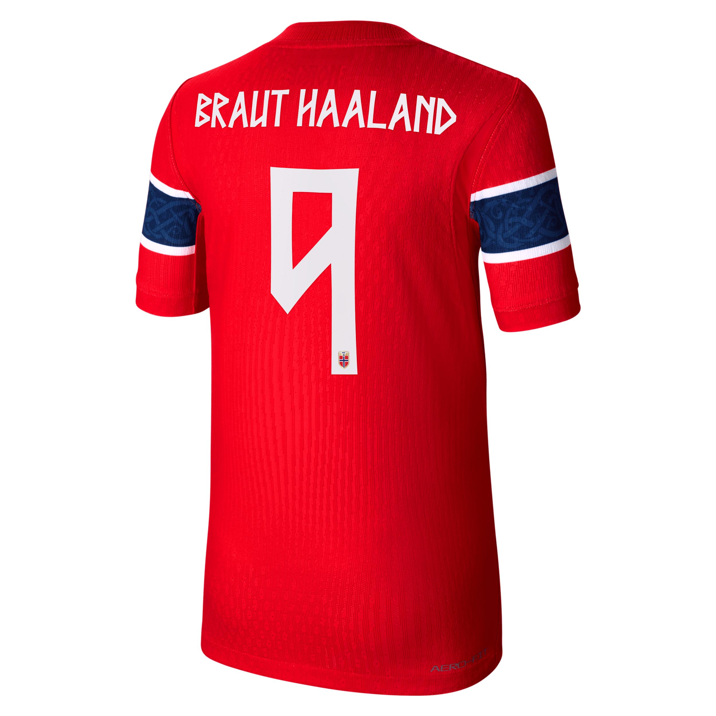 Erling Braut Haaland Norway National Team 2026 Match Home Big Kids' Nike Dri-FIT ADV Soccer Jersey by NIKE