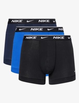 Essential Pack of Three Cotton-Stretch Trunks by NIKE