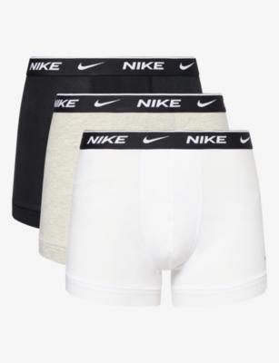 Essential Pack of Three Cotton-Stretch Trunks by NIKE