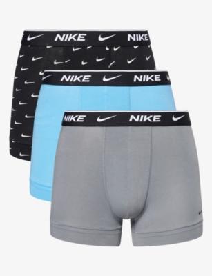 Essential Pack of Three Cotton-Stretch Trunks by NIKE