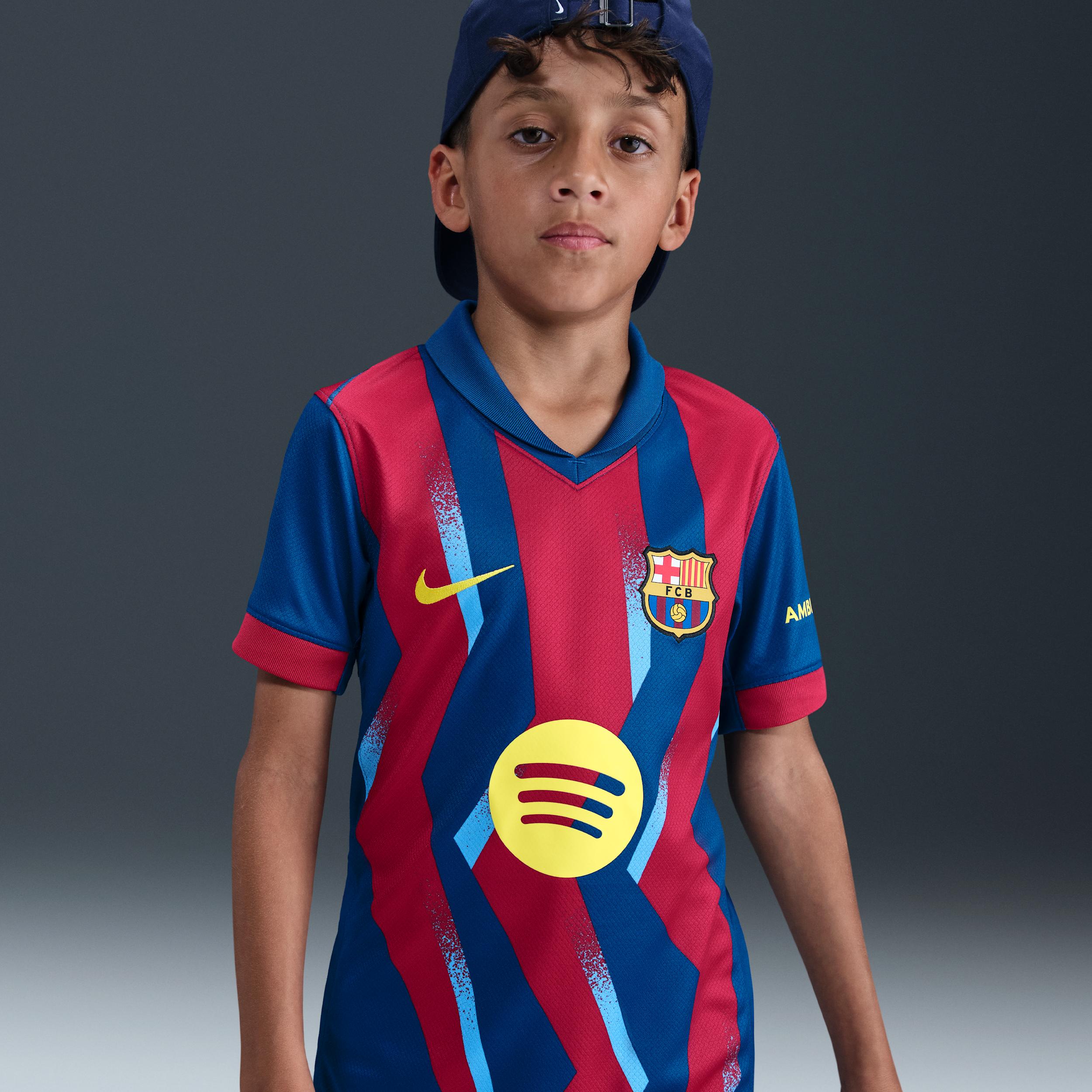 FC Barcelona 2025/26 Stadium Fourth Big Kids' Nike Dri-FIT Soccer Replica Jersey by NIKE
